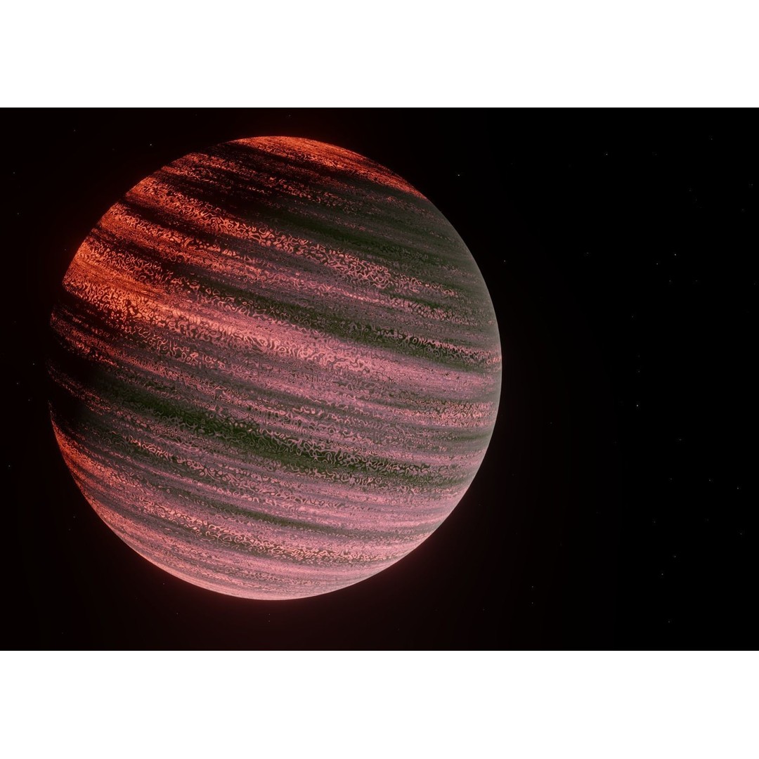 Gas Giant Planet 3D Model – Low Poly Game Asset, FBX, PBR Textures - View 11