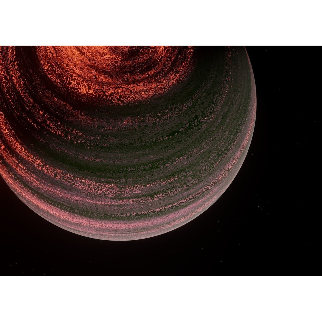 Gas Giant Planet 3D Model – Low Poly Game Asset, FBX, PBR Textures - View 12