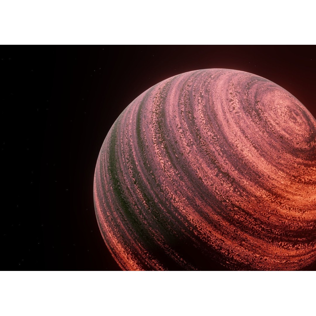 Gas Giant Planet 3D Model – Low Poly Game Asset, FBX, PBR Textures - View 4