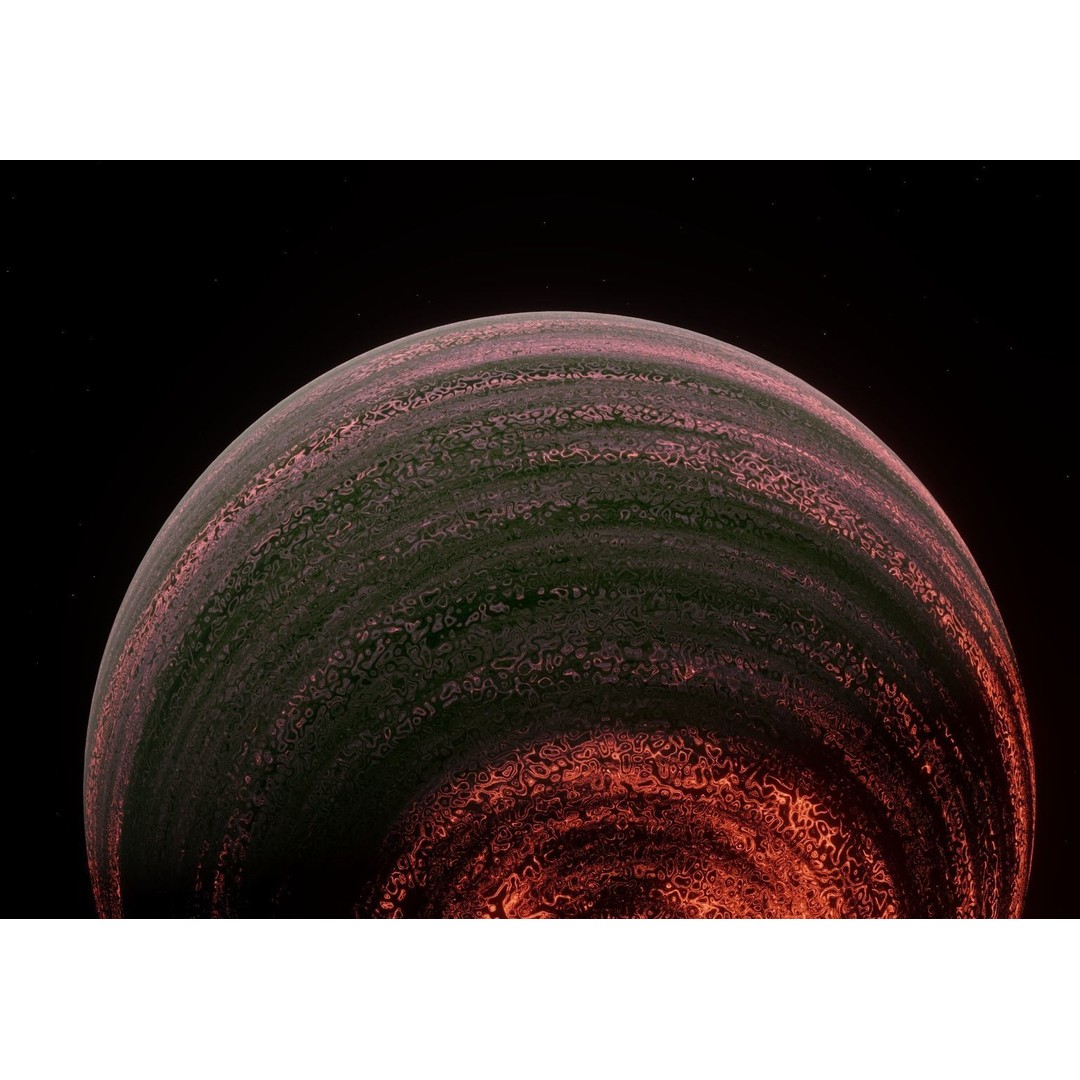 Gas Giant Planet 3D Model – Low Poly Game Asset, FBX, PBR Textures - View 5