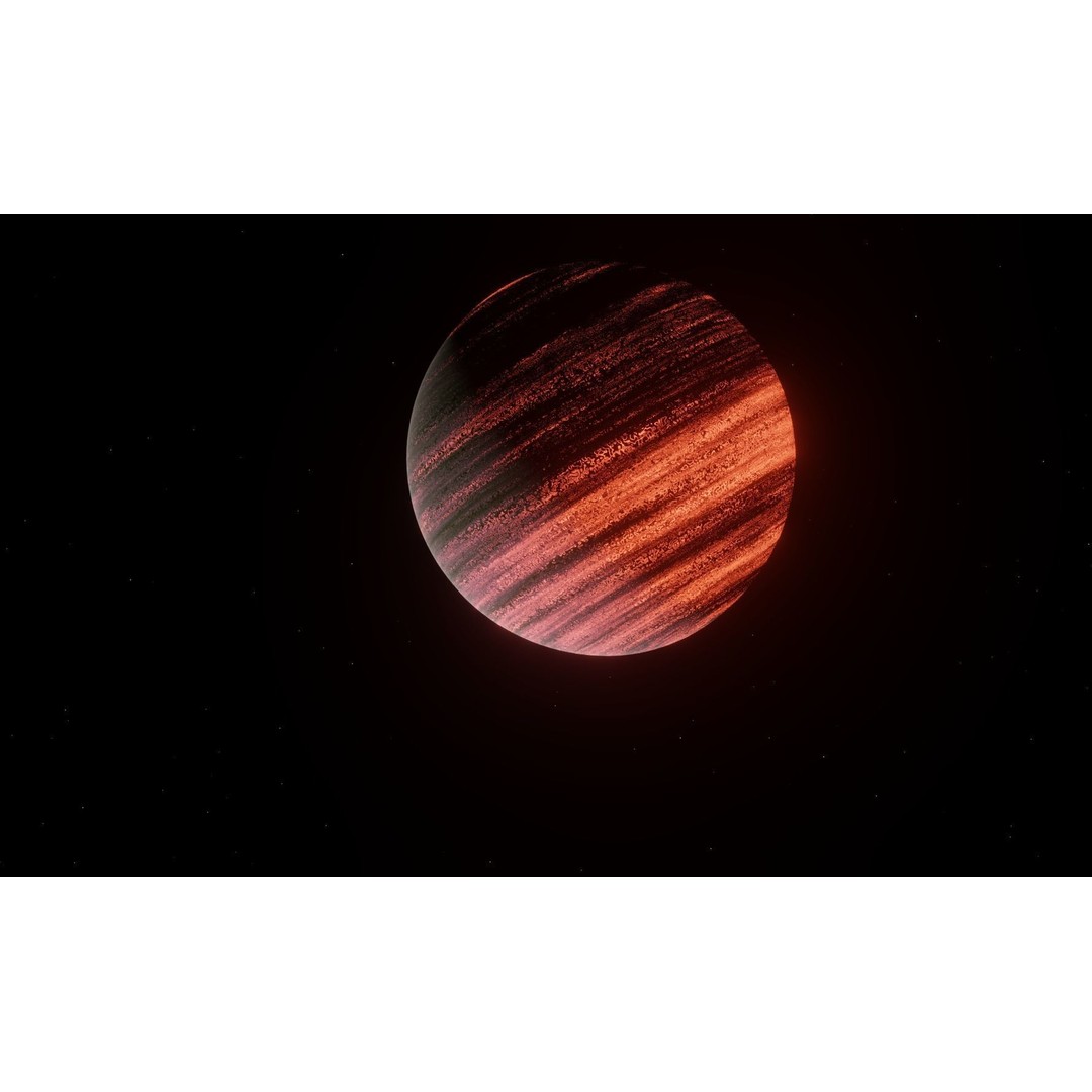 Gas Giant Planet 3D Model – Low Poly Game Asset, FBX, PBR Textures - View 7