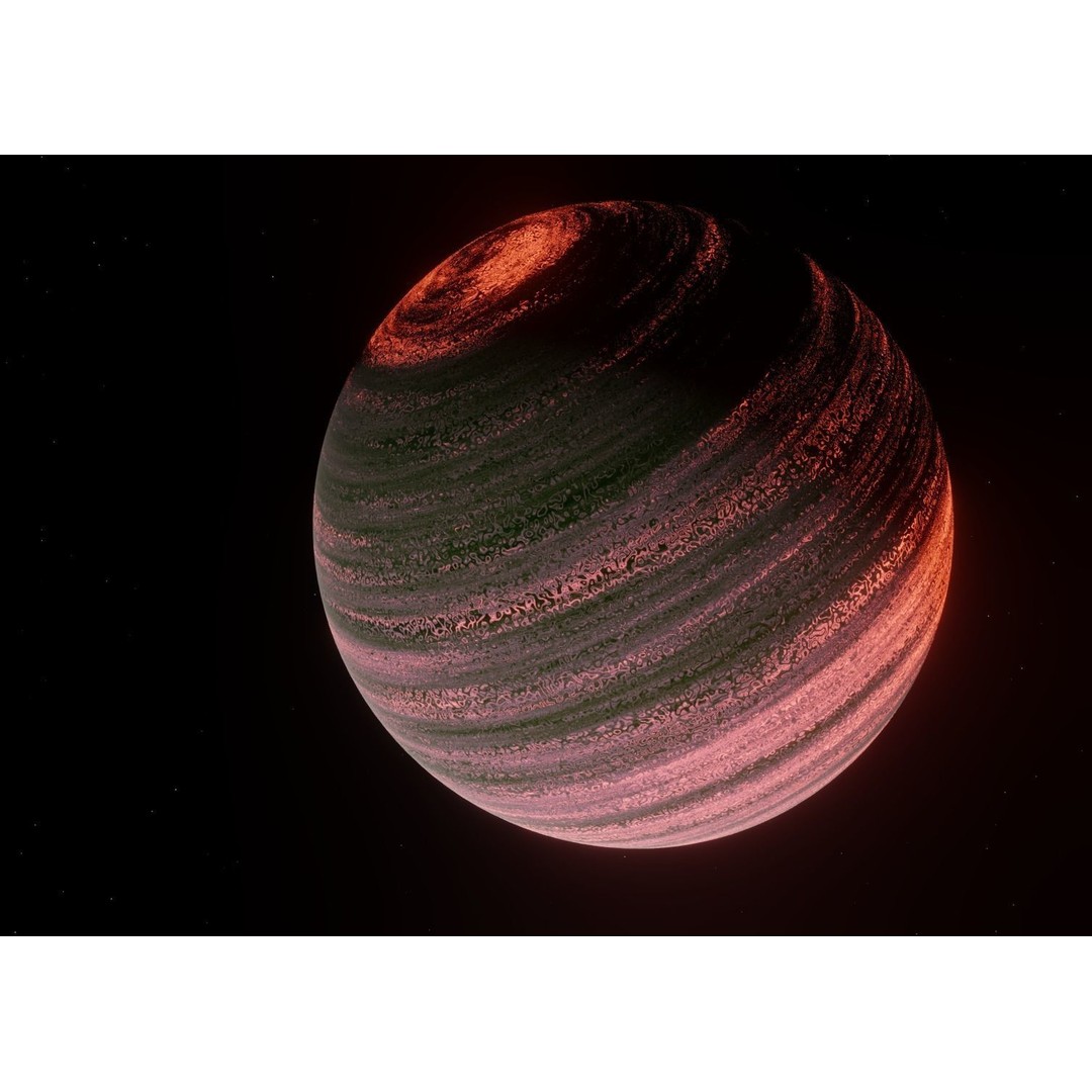 Gas Giant Planet 3D Model – Low Poly Game Asset, FBX, PBR Textures - View 8