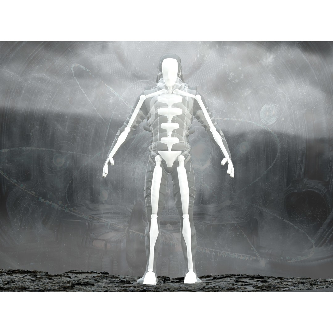 Prometheus Space Jockey 3D Model – Low Poly Rigged Character, FBX