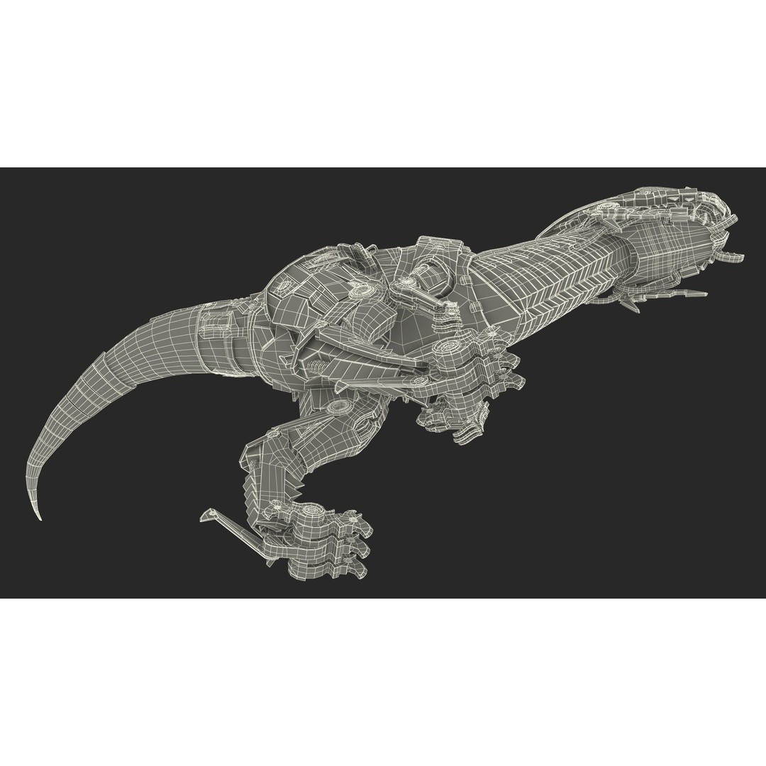 Mechanical T-Rex 3D Model – Realistic Robotic Dinosaur, FBX, PBR