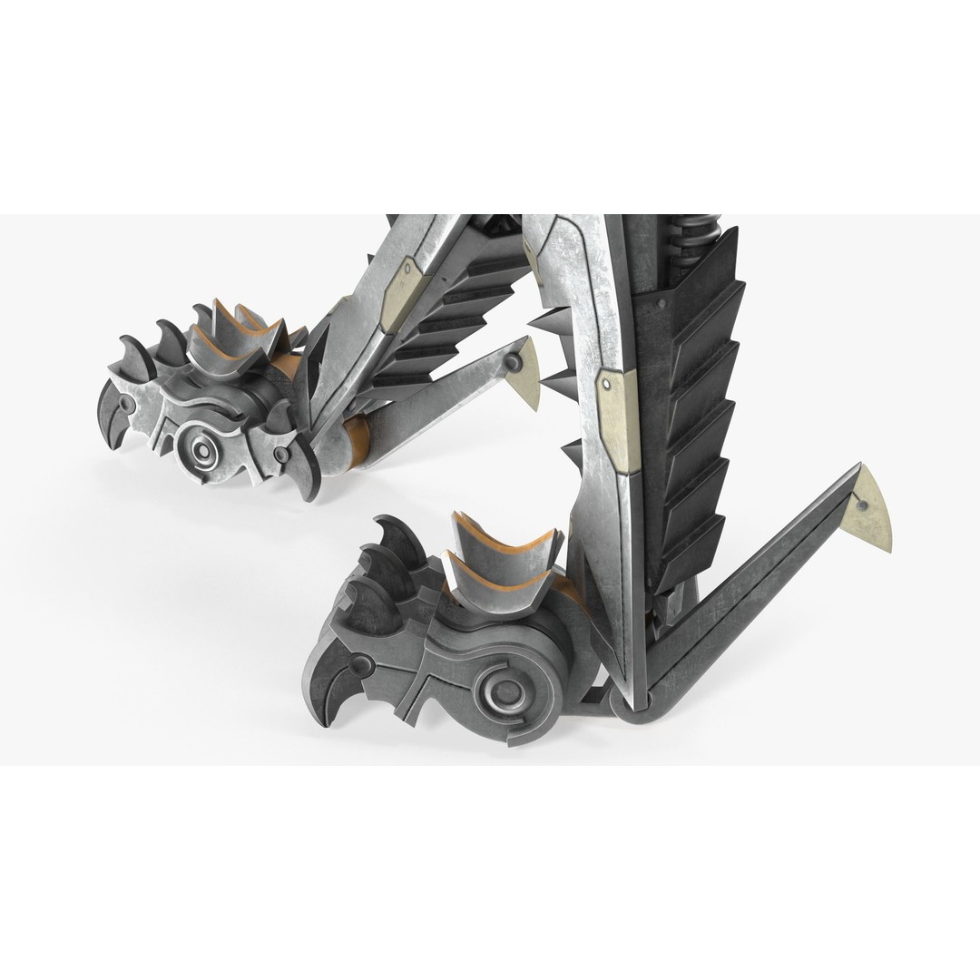 Mechanical T-Rex 3D Model – Realistic Robotic Dinosaur, FBX, PBR - View 13
