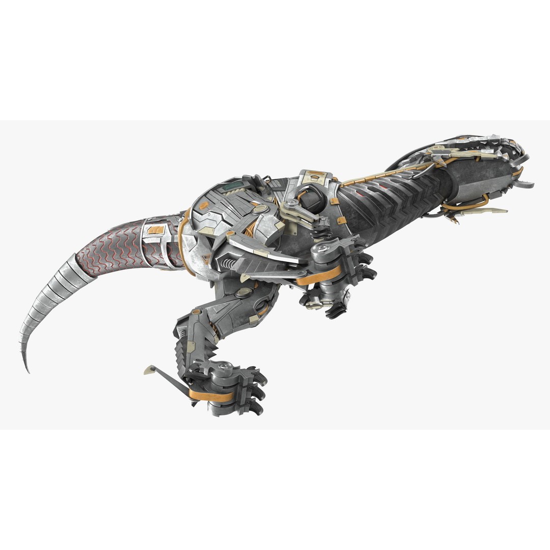 Mechanical T-Rex 3D Model – Realistic Robotic Dinosaur, FBX, PBR - View 14