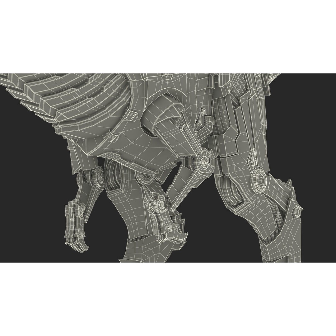 Mechanical T-Rex 3D Model – Realistic Robotic Dinosaur, FBX, PBR - View 28