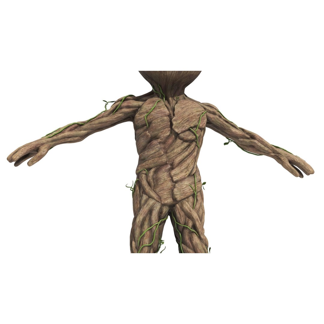 Little Groot 3D Model – High Poly Character with PBR Textures, FBX - View 10