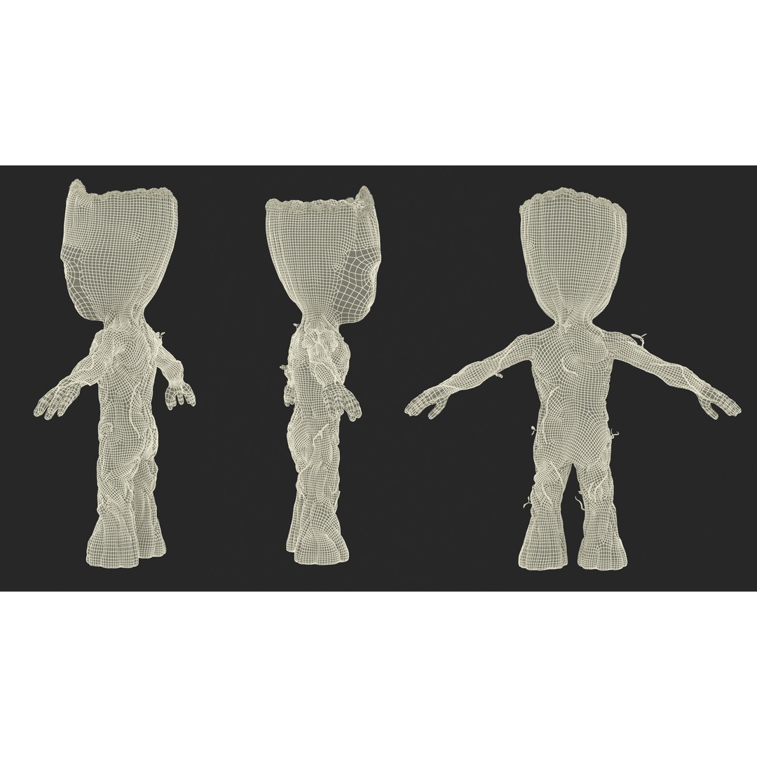 Little Groot 3D Model – High Poly Character with PBR Textures, FBX - View 21