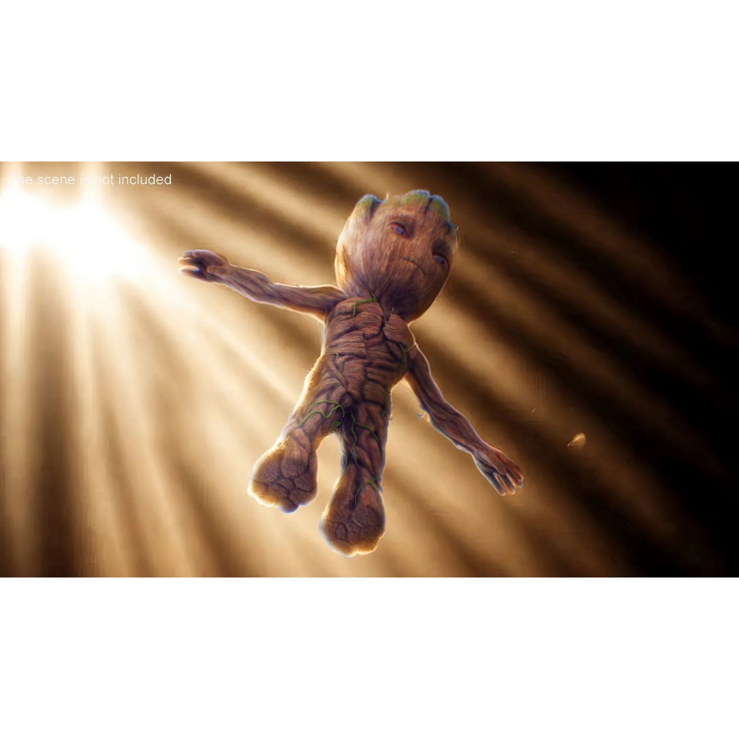 Little Groot 3D Model – High Poly Character with PBR Textures, FBX - View 4