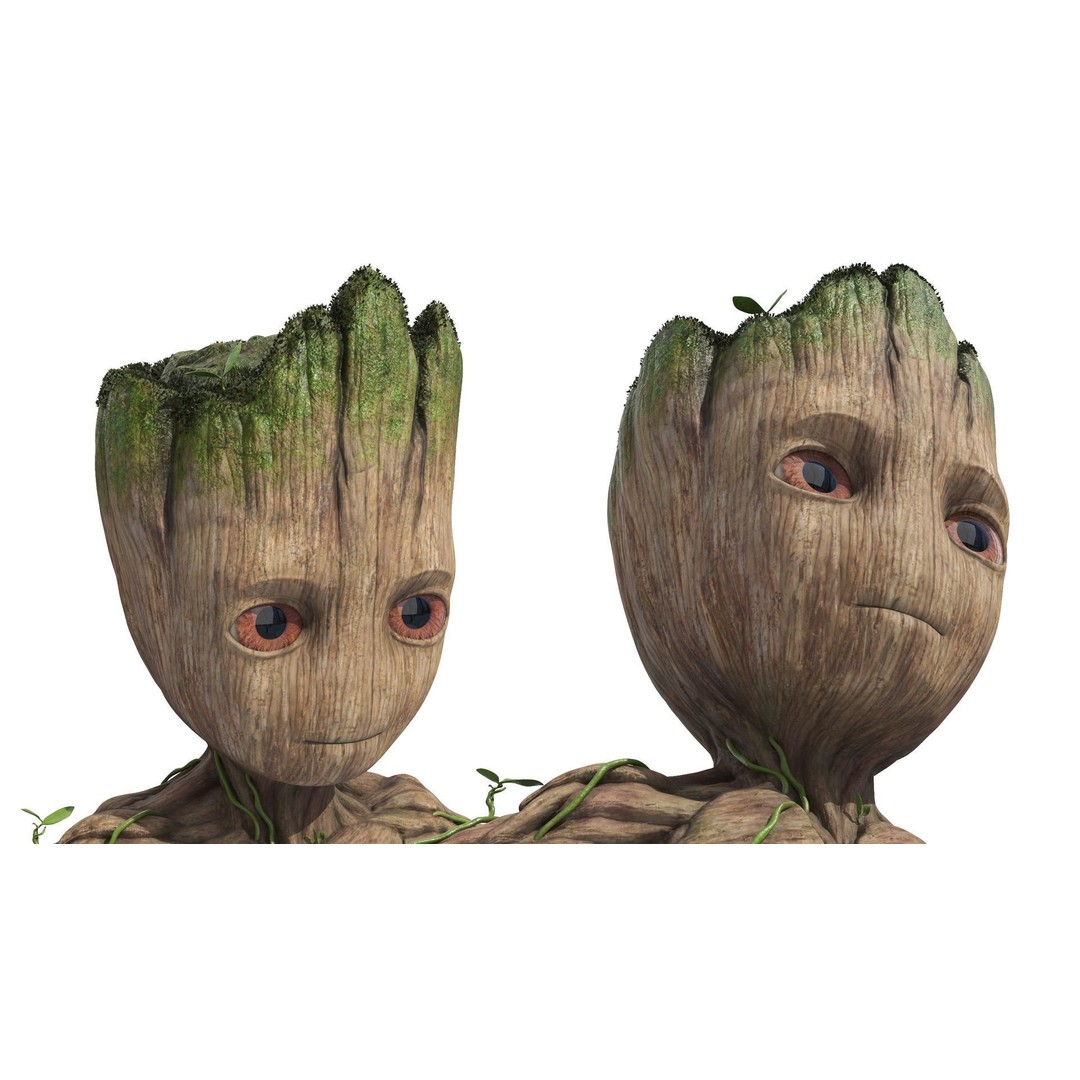 Little Groot 3D Model – High Poly Character with PBR Textures, FBX - View 8