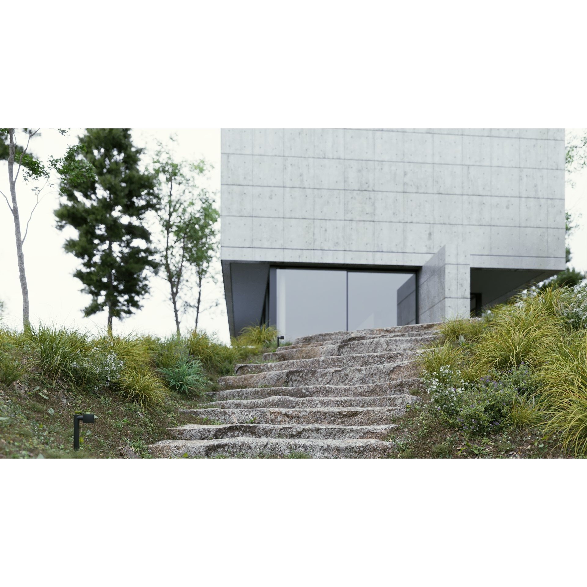 Villa Concrete - Architectural 3D Model - View 12