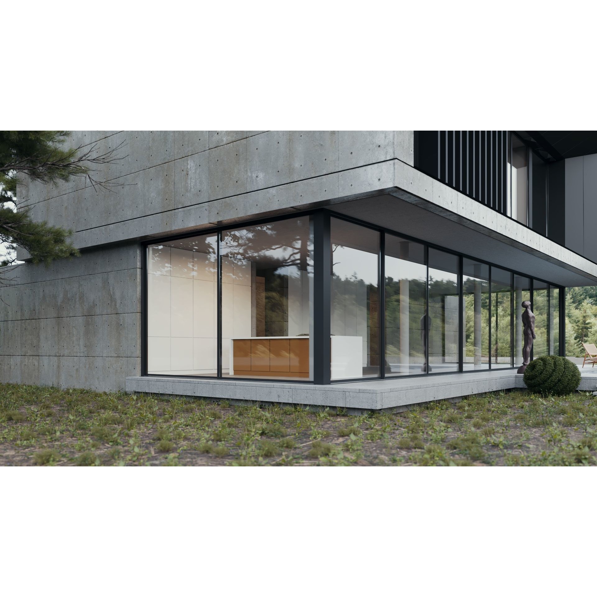 Villa Concrete - Architectural 3D Model - View 13