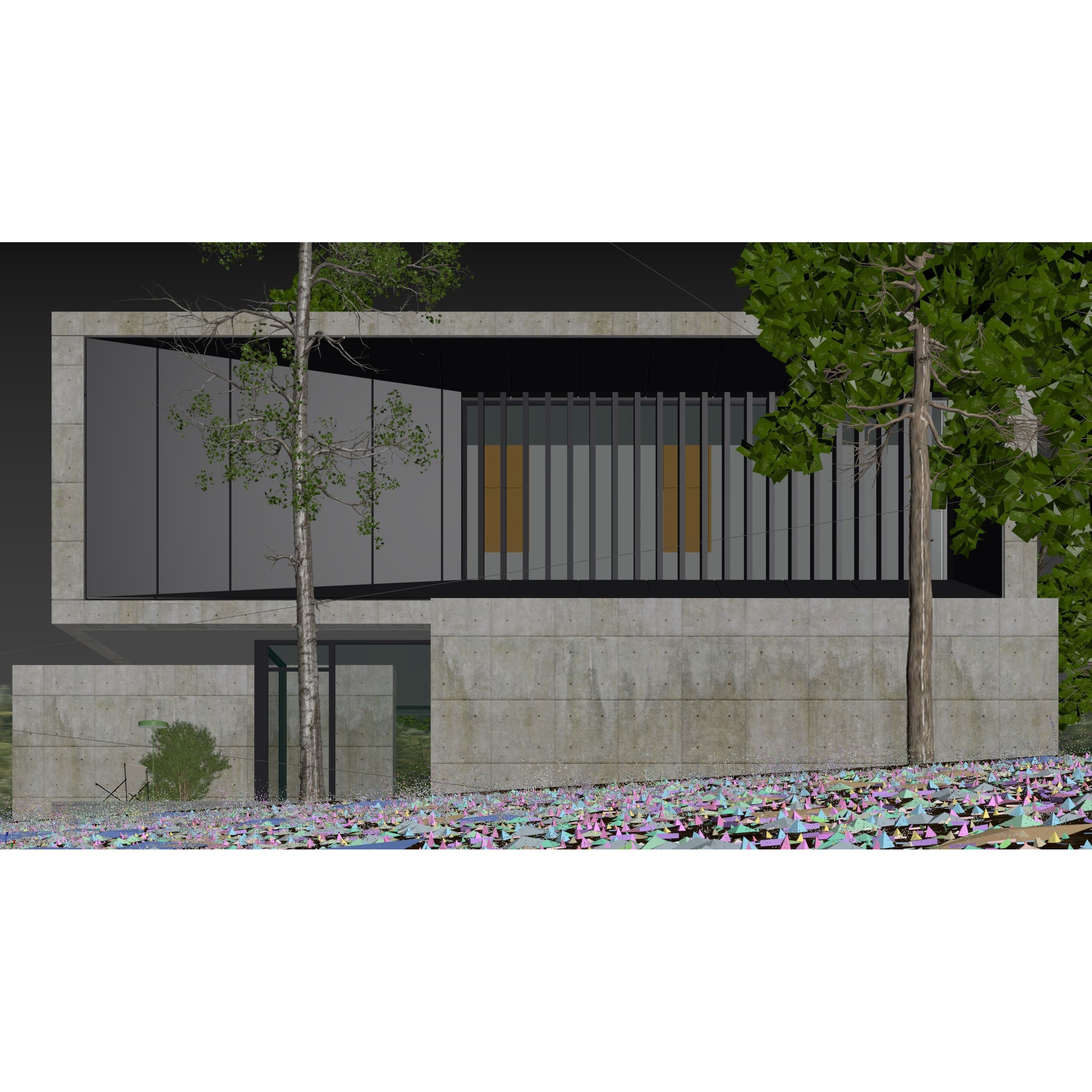 Villa Concrete - Architectural 3D Model - View 18