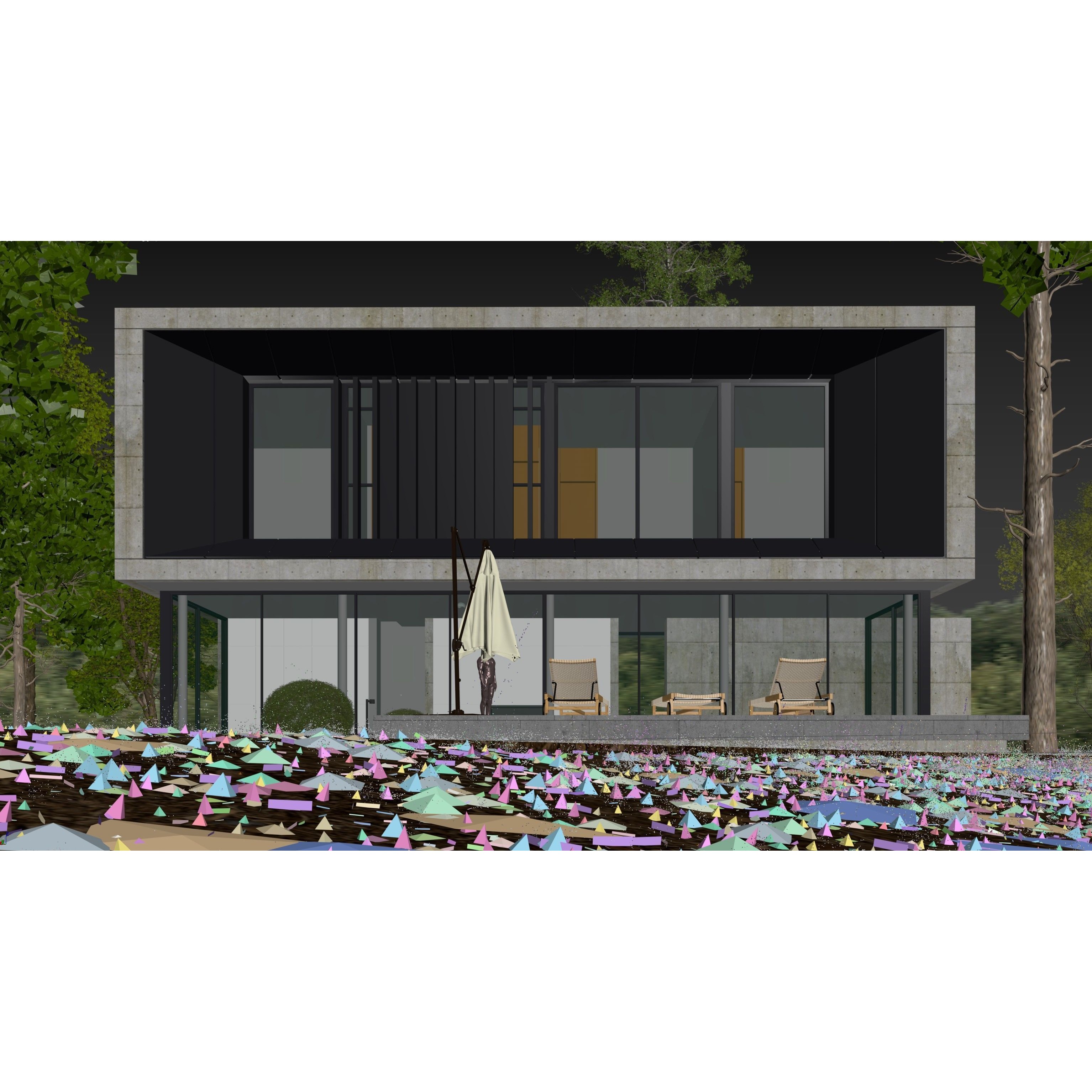 Villa Concrete - Architectural 3D Model - View 19