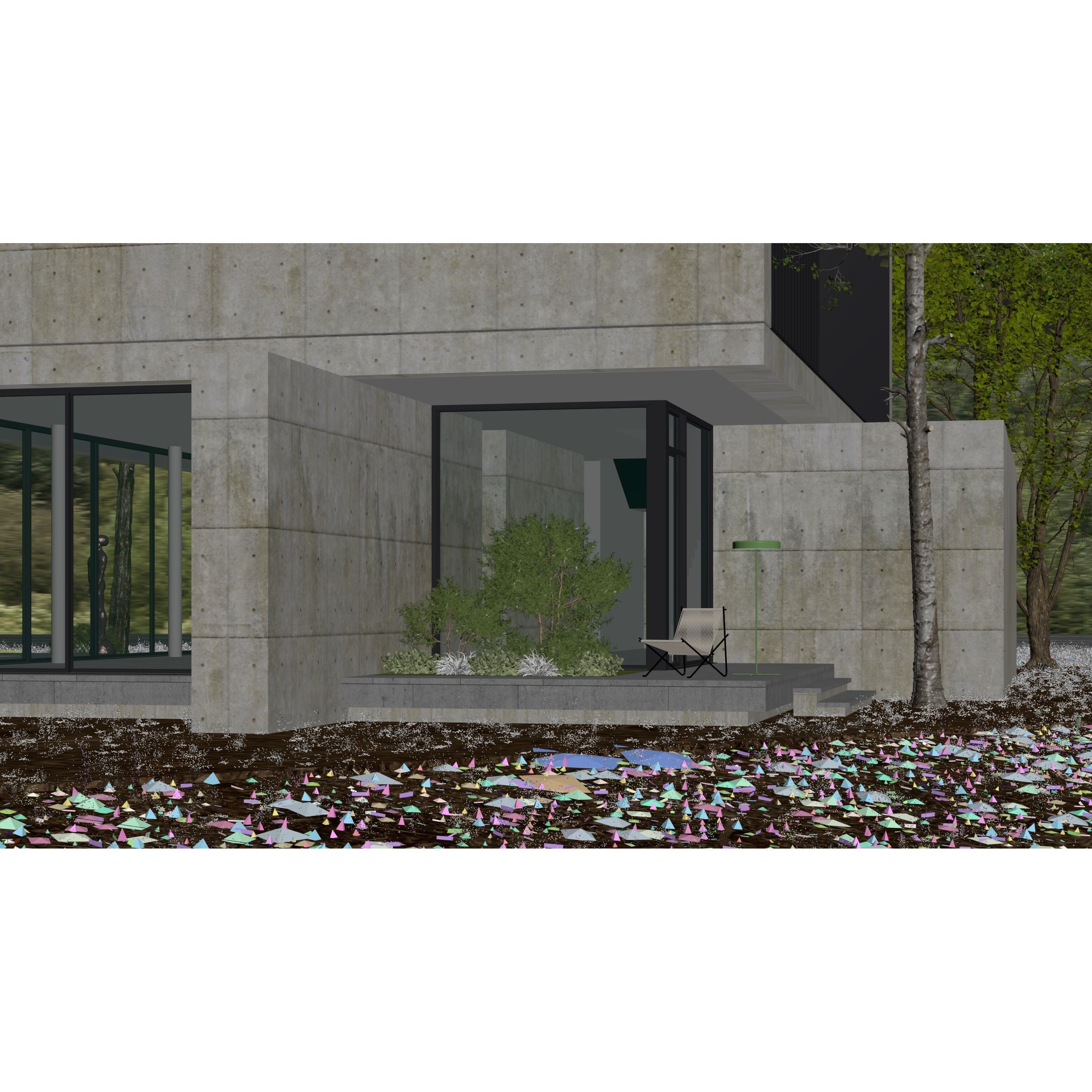 Villa Concrete - Architectural 3D Model - View 20