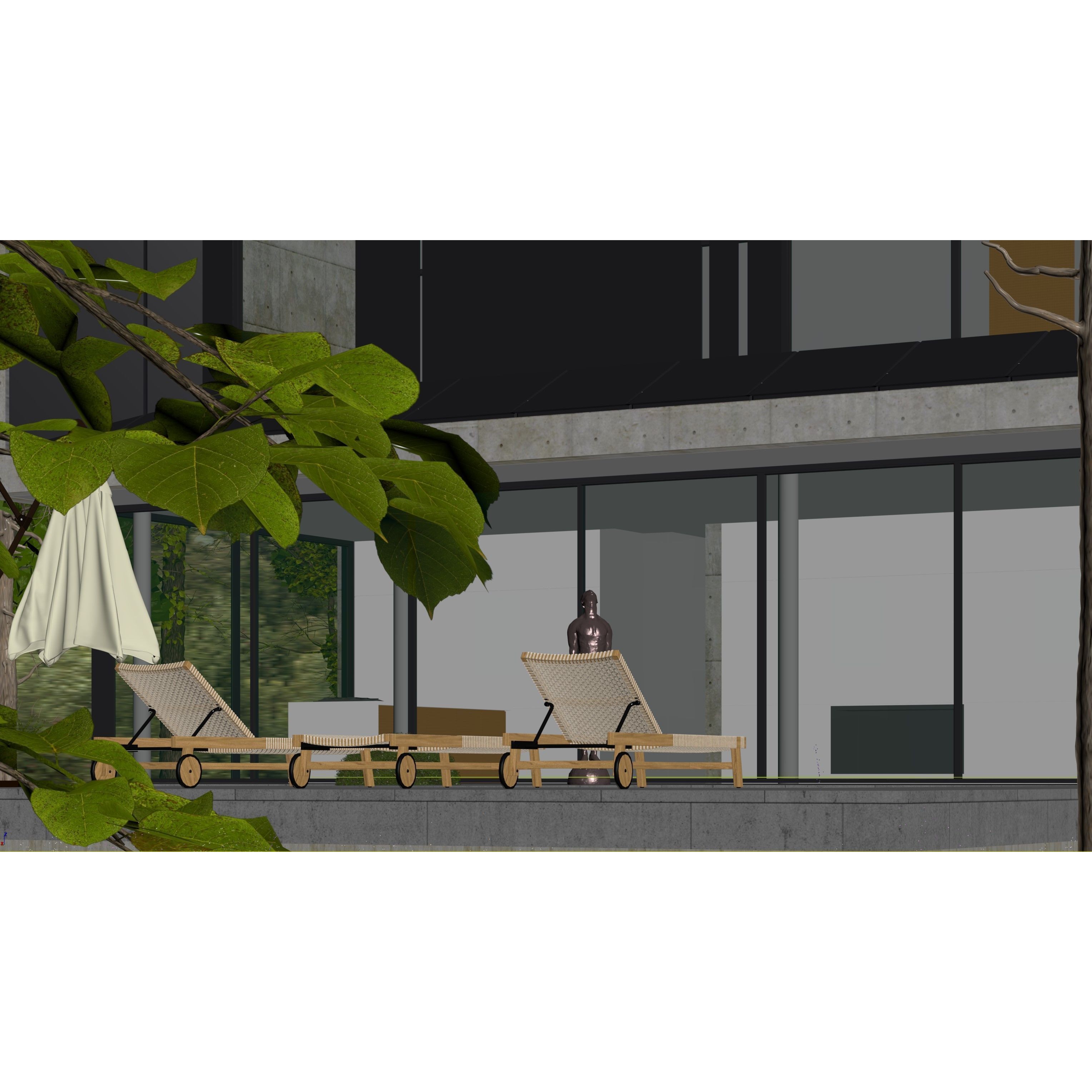 Villa Concrete - Architectural 3D Model - View 23