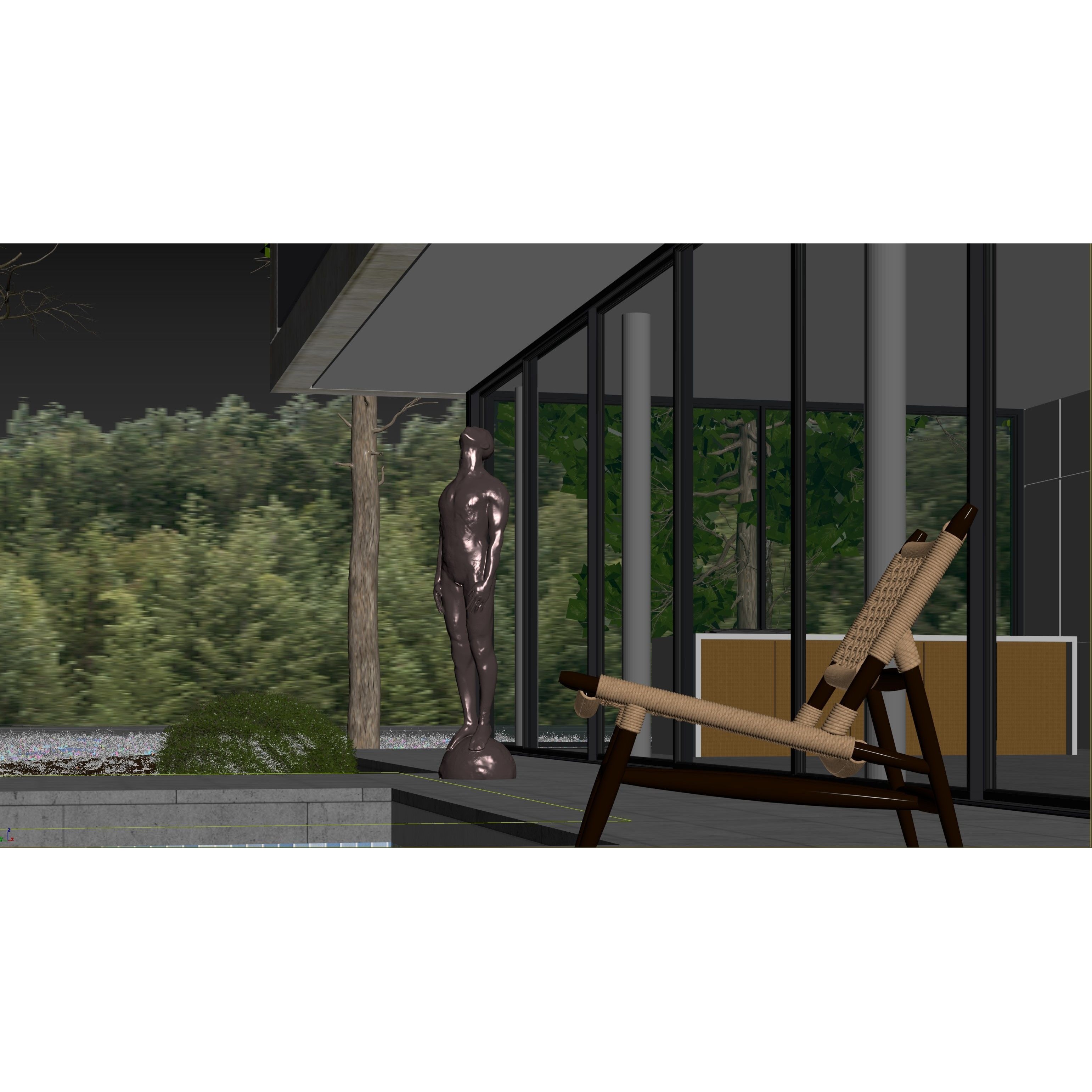 Villa Concrete - Architectural 3D Model - View 25