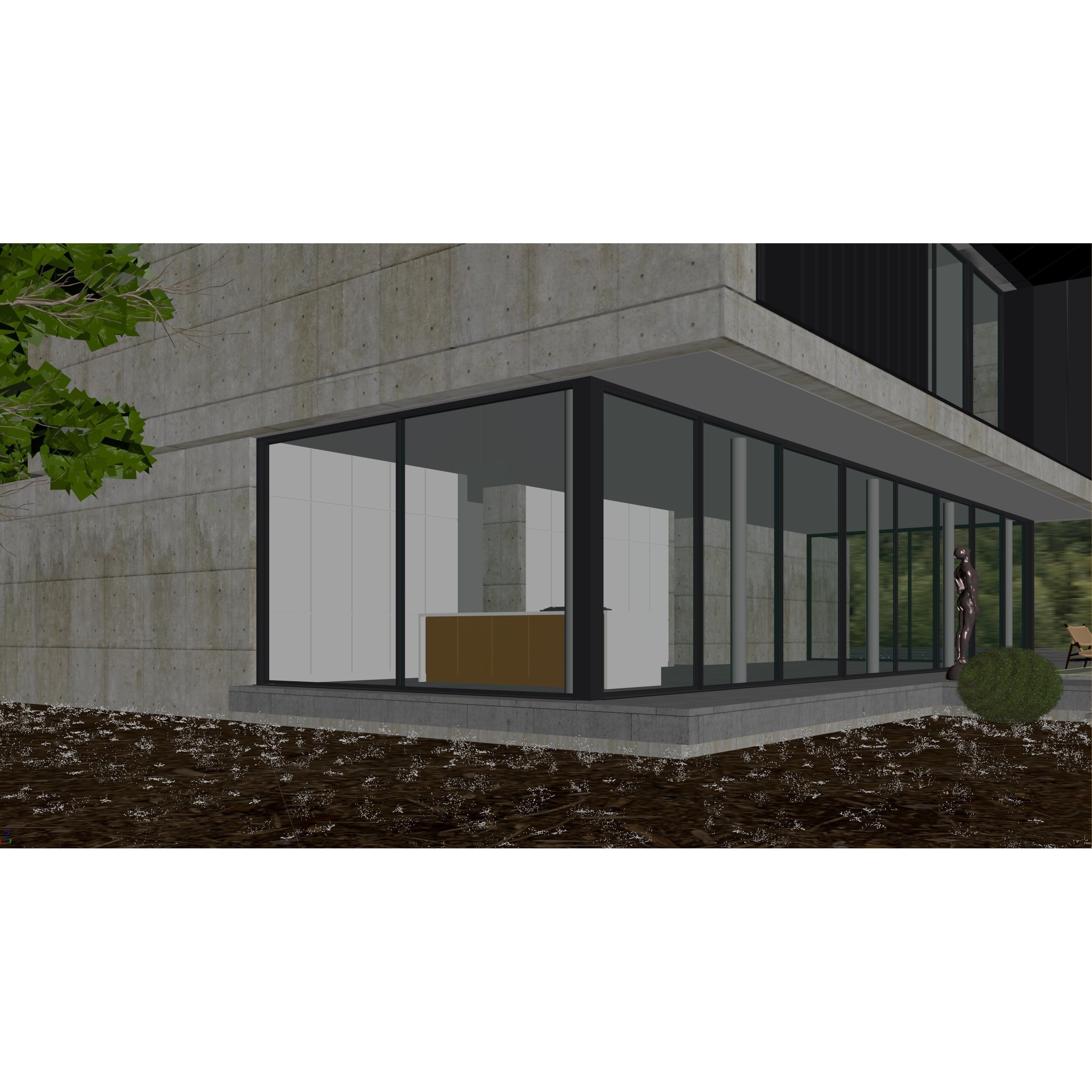 Villa Concrete - Architectural 3D Model - View 26