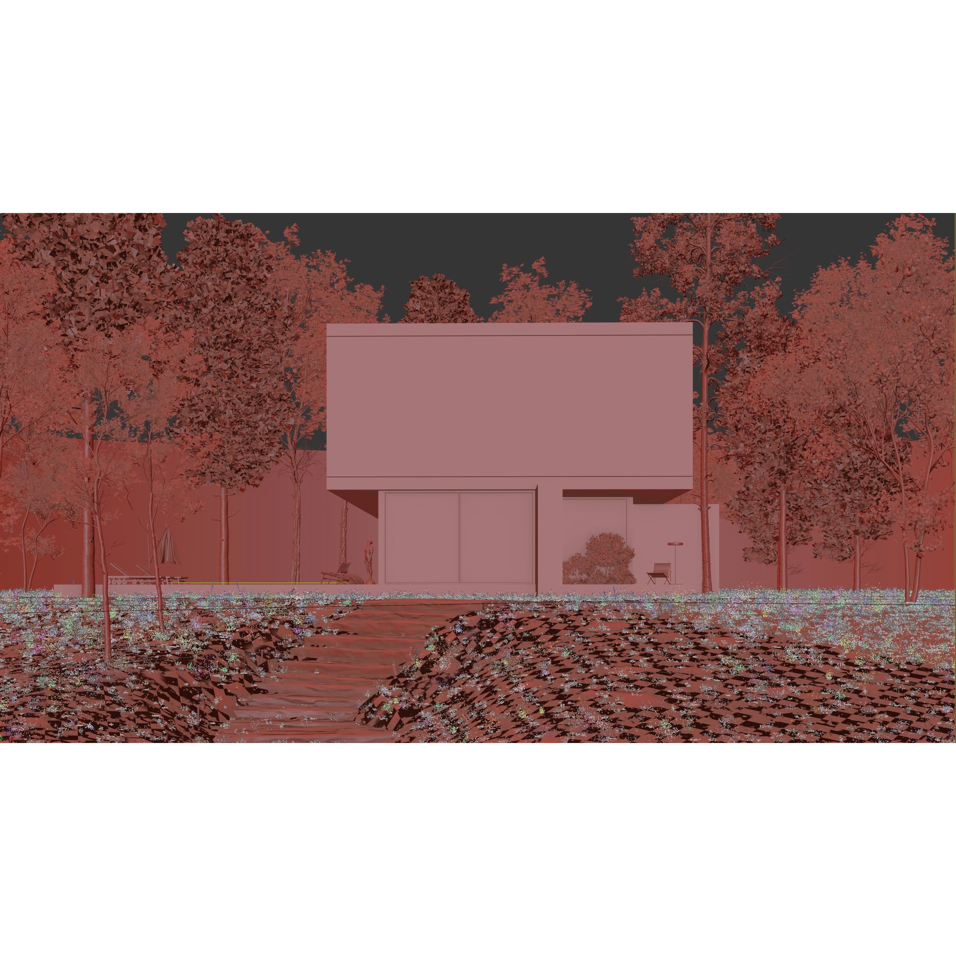 Villa Concrete - Architectural 3D Model - View 28