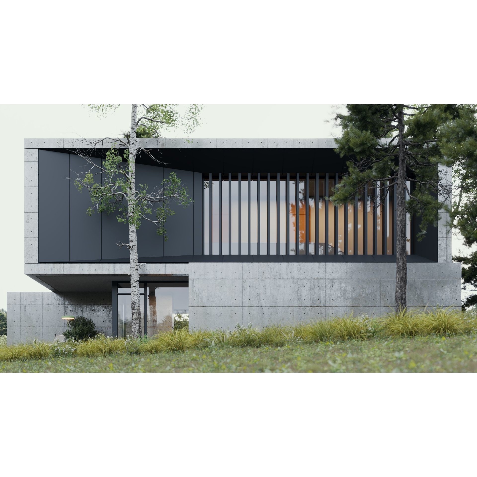 Villa Concrete - Architectural 3D Model - View 7