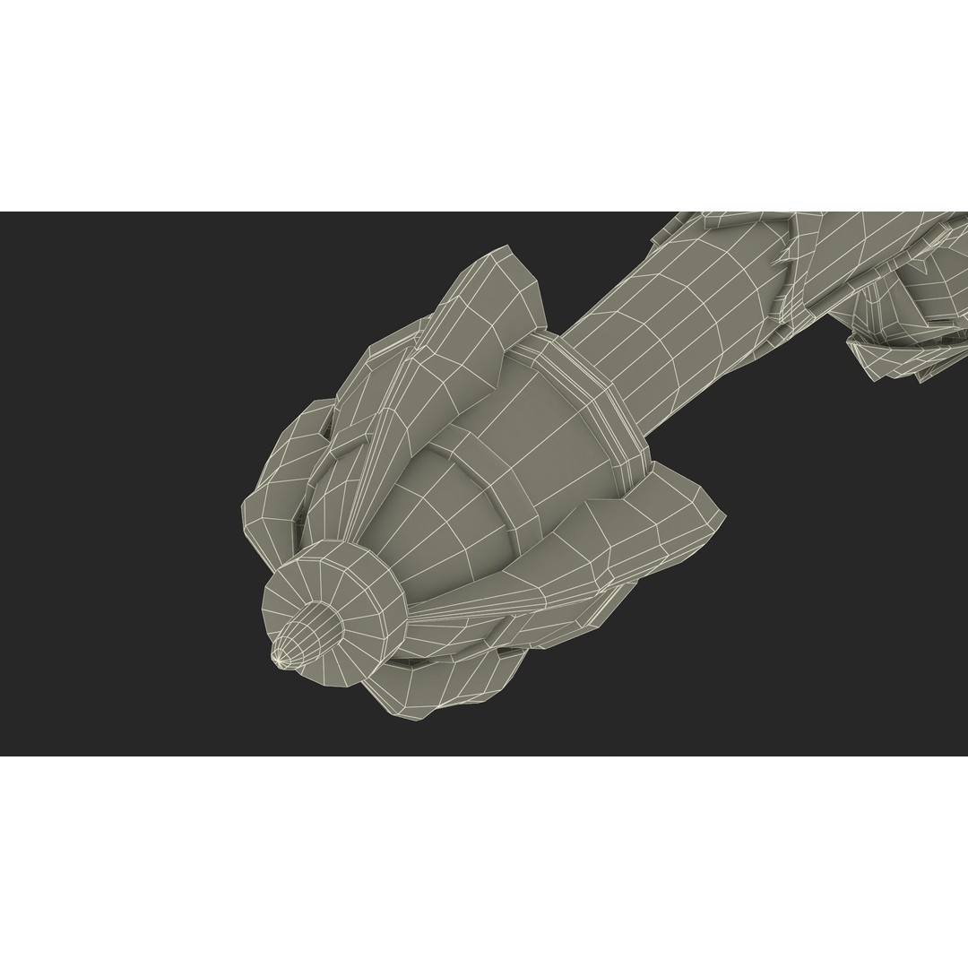 Futuristic Green Sword 3D Model – Sci-Fi Toy Weapon, FBX PBR