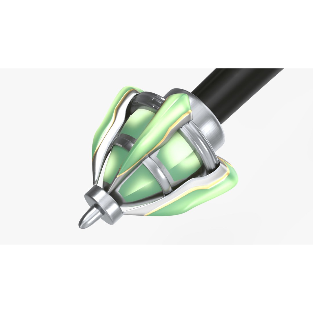 Futuristic Green Sword 3D Model – Sci-Fi Toy Weapon, FBX PBR - View 12
