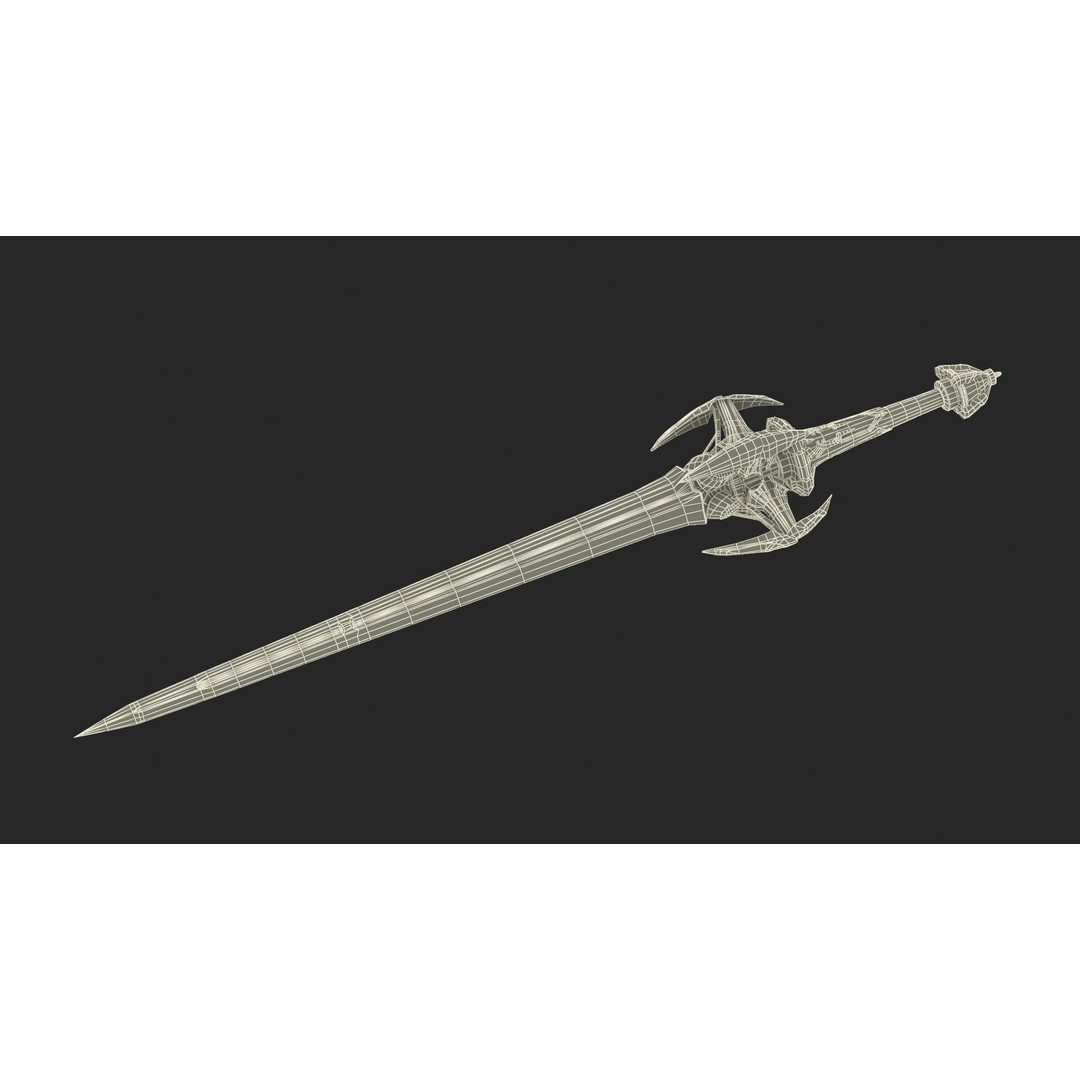 Futuristic Green Sword 3D Model – Sci-Fi Toy Weapon, FBX PBR - View 23