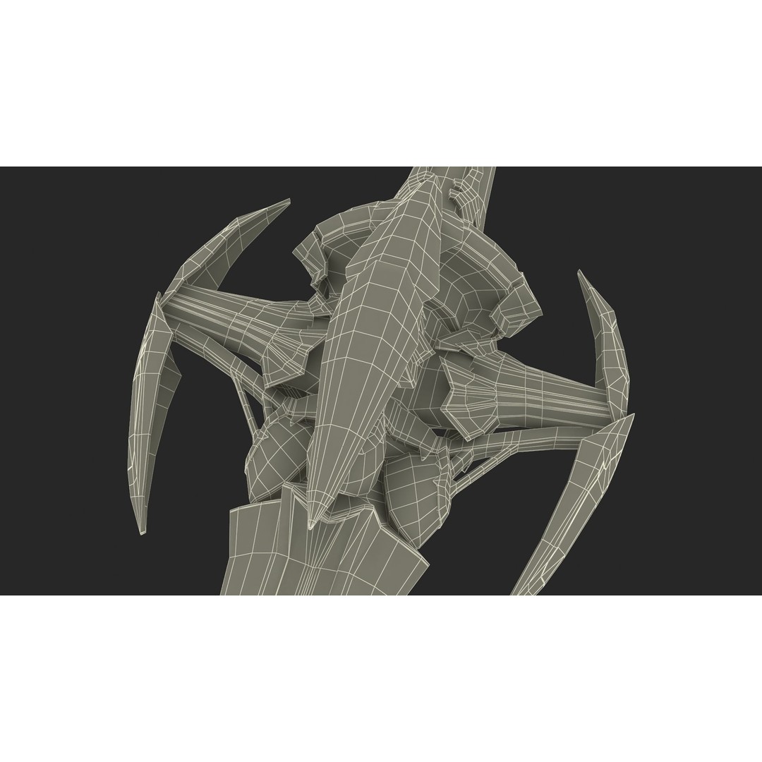 Futuristic Green Sword 3D Model – Sci-Fi Toy Weapon, FBX PBR - View 25