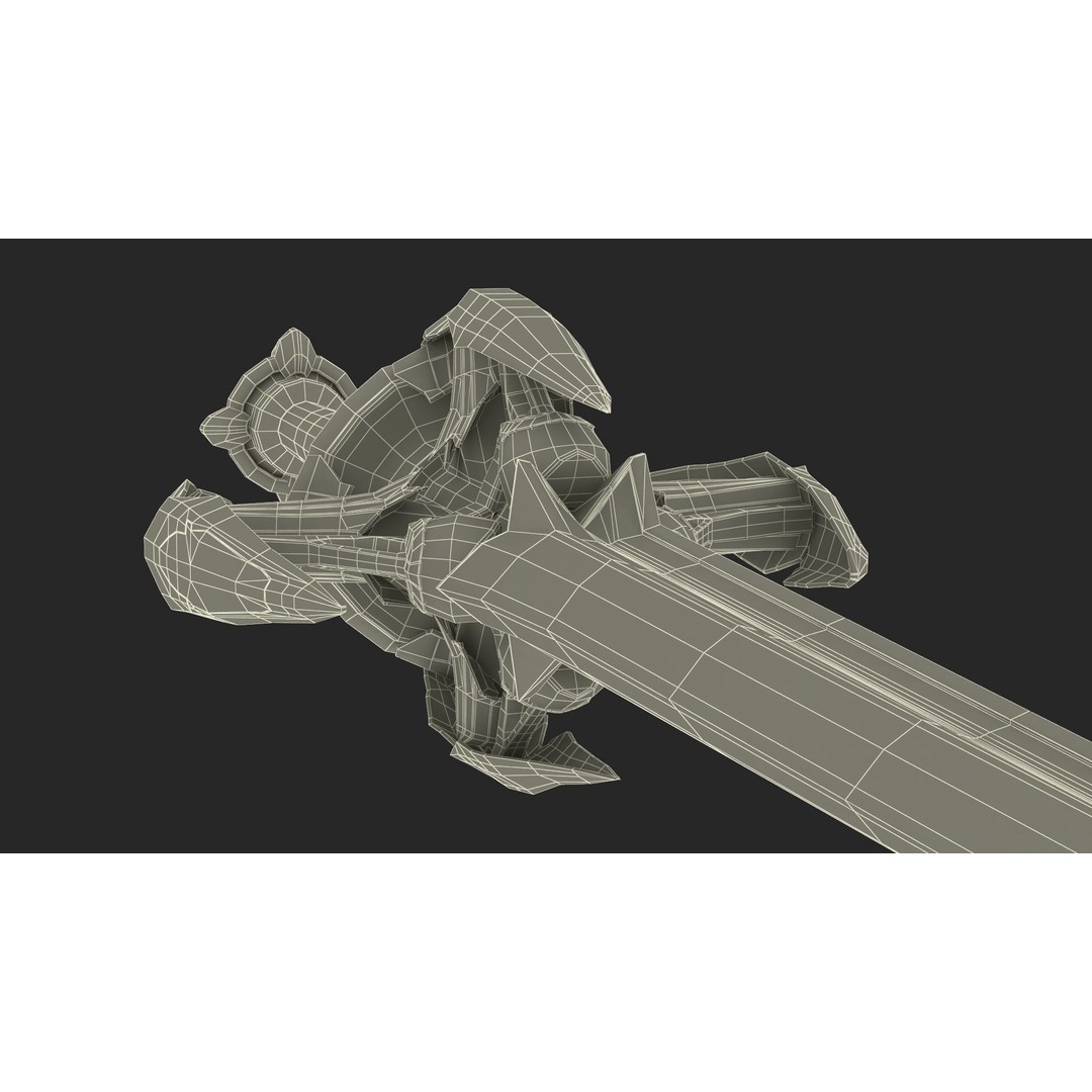 Futuristic Green Sword 3D Model – Sci-Fi Toy Weapon, FBX PBR - View 26