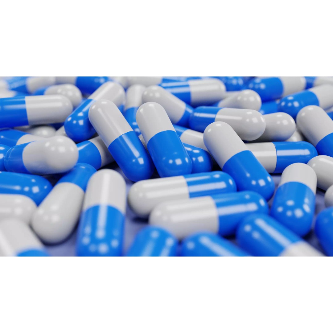 Pile of Pills 3D Model – Realistic Blue and White Capsules for Medical Use - View 10