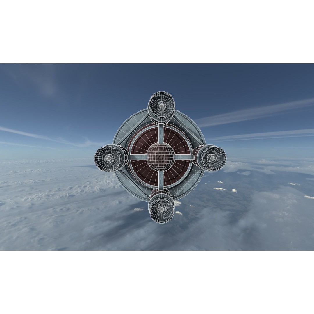 Shuttle Pod 3D Model – Low Poly Spacecraft with PBR Textures, FBX