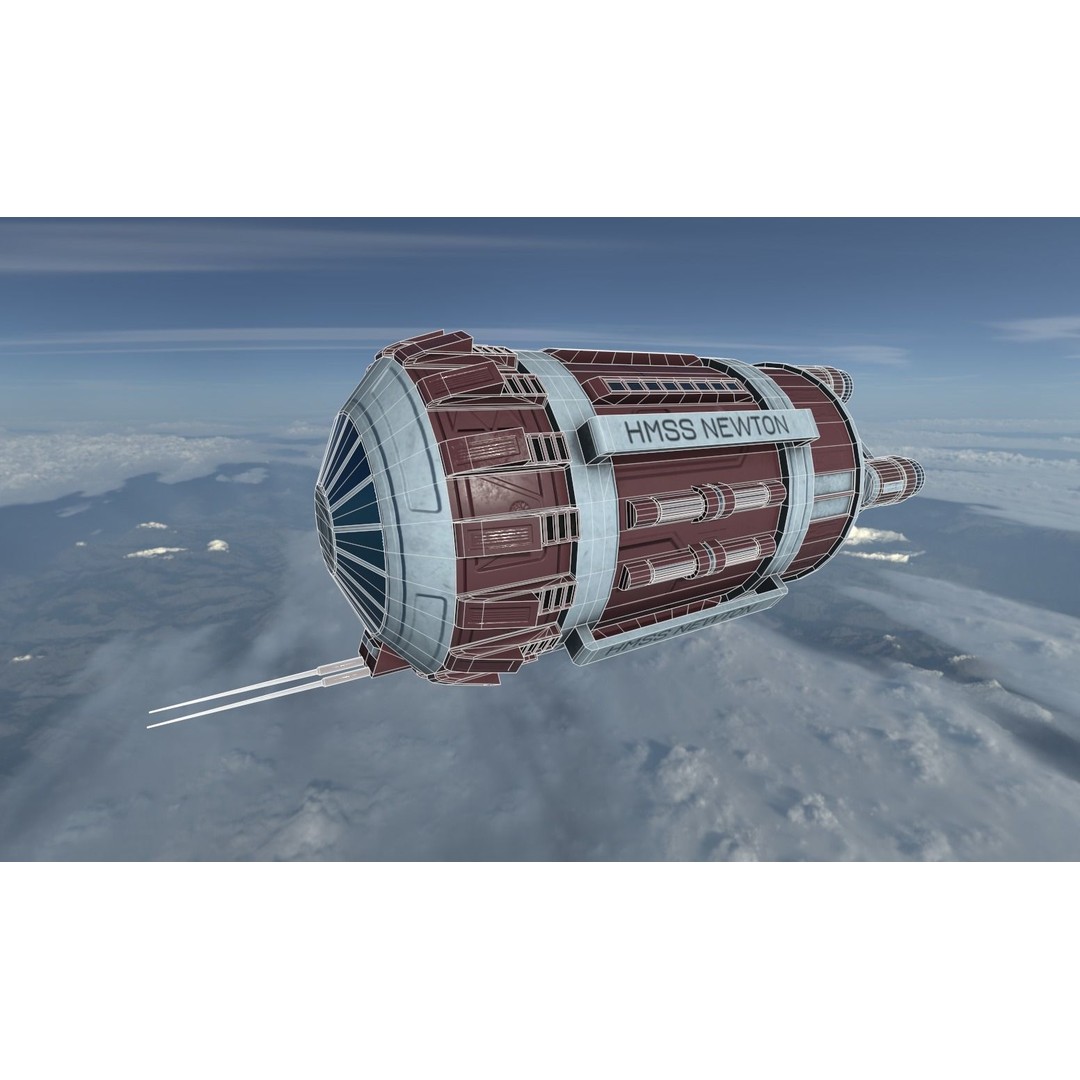 Shuttle Pod 3D Model – Low Poly Spacecraft with PBR Textures, FBX - View 10