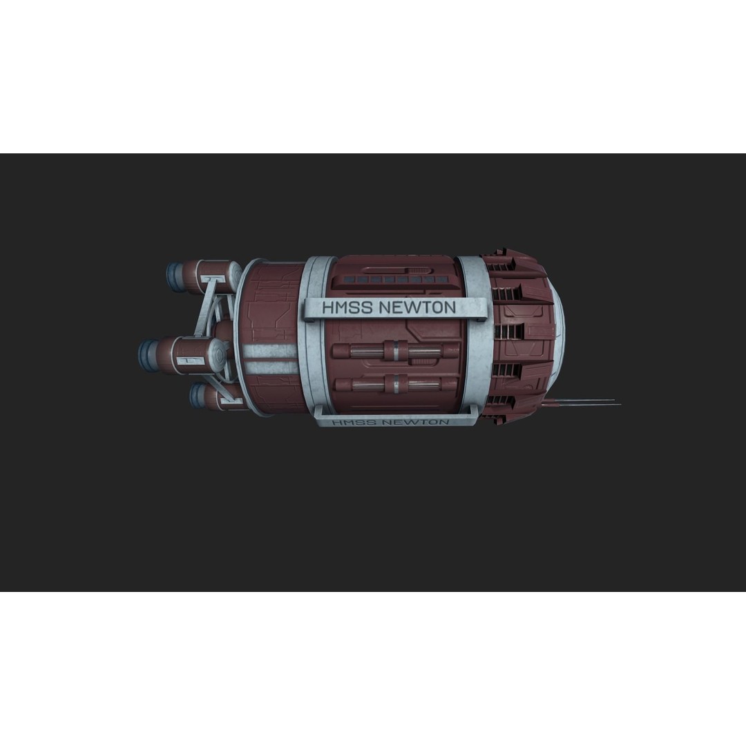 Shuttle Pod 3D Model – Low Poly Spacecraft with PBR Textures, FBX - View 14