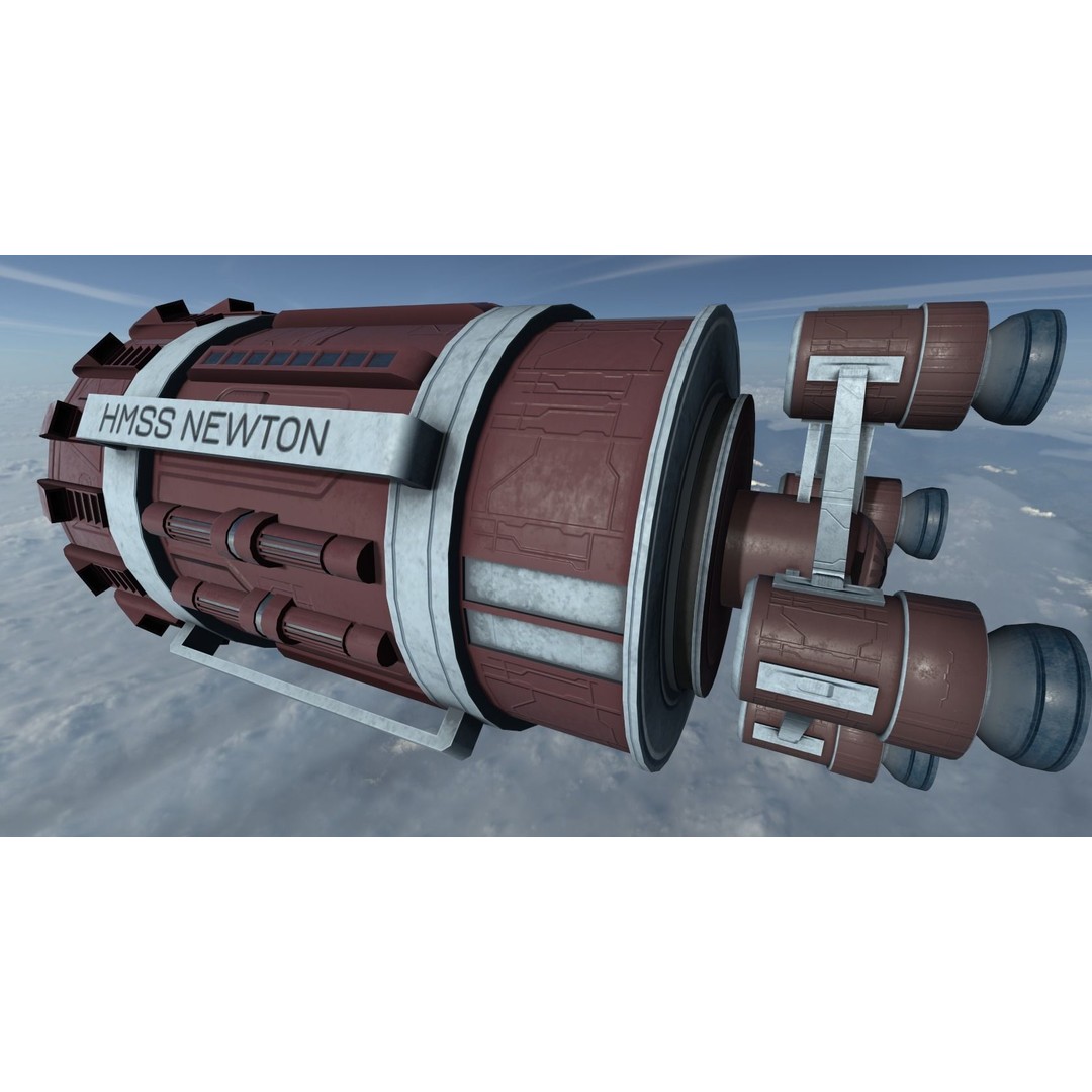 Shuttle Pod 3D Model – Low Poly Spacecraft with PBR Textures, FBX - View 16