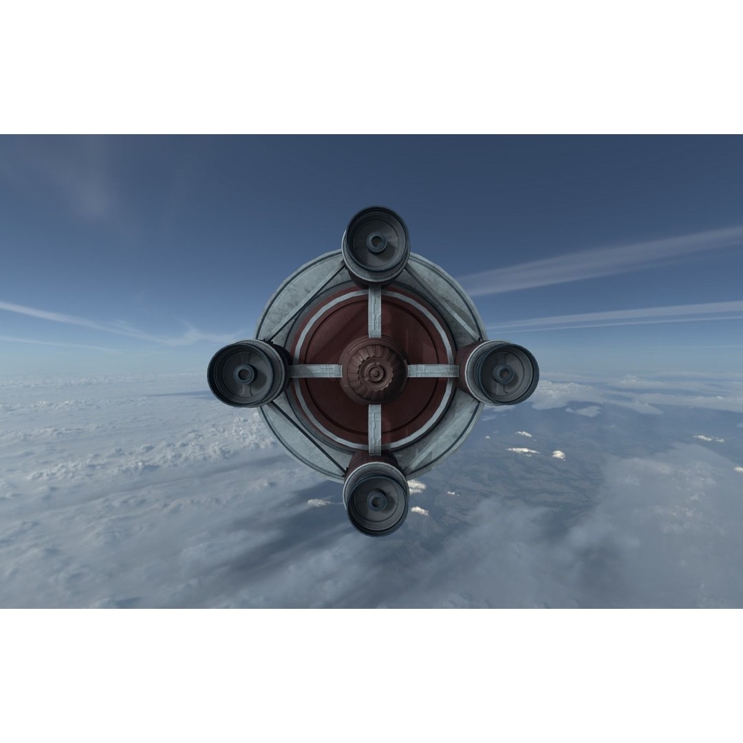 Shuttle Pod 3D Model – Low Poly Spacecraft with PBR Textures, FBX - View 17