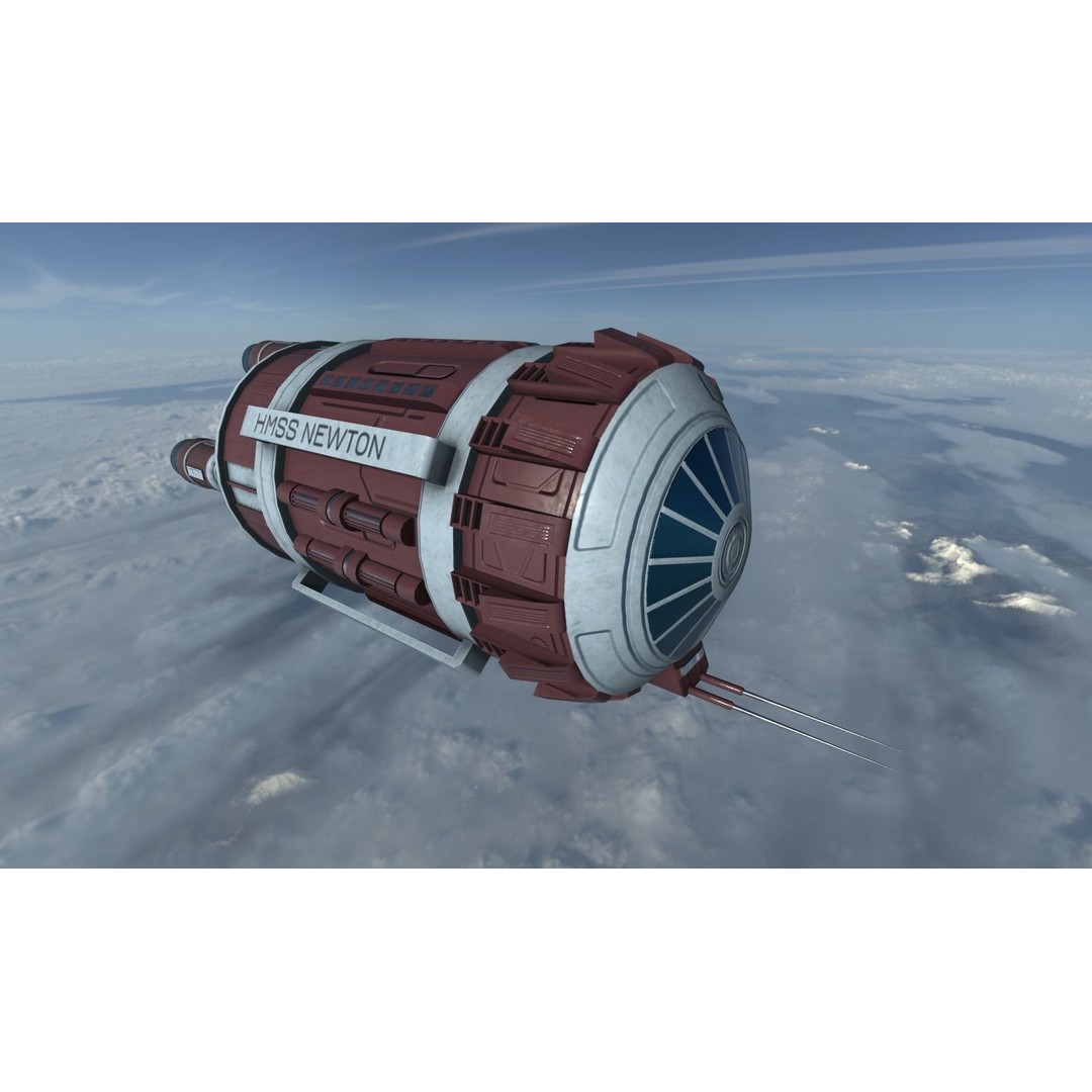 Shuttle Pod 3D Model – Low Poly Spacecraft with PBR Textures, FBX - View 4