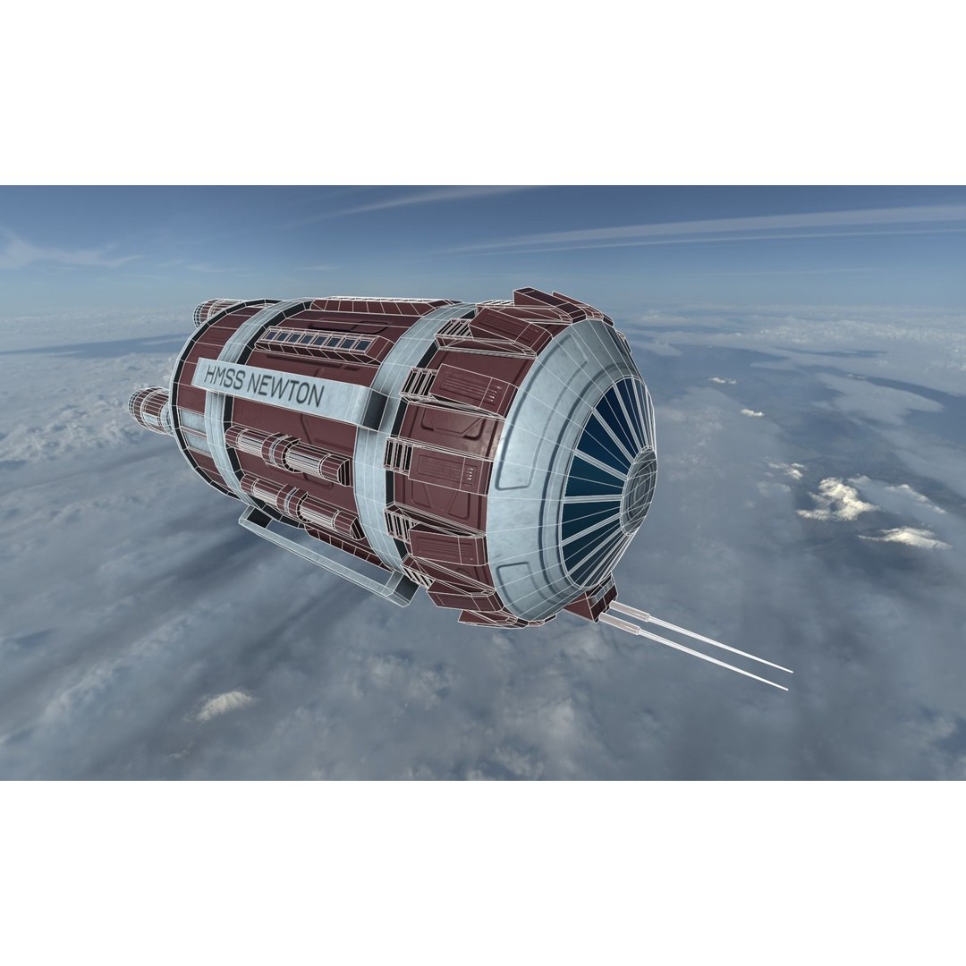 Shuttle Pod 3D Model – Low Poly Spacecraft with PBR Textures, FBX - View 5
