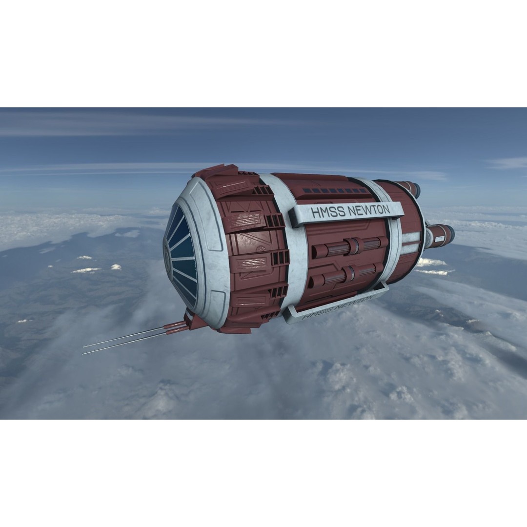 Shuttle Pod 3D Model – Low Poly Spacecraft with PBR Textures, FBX - View 6