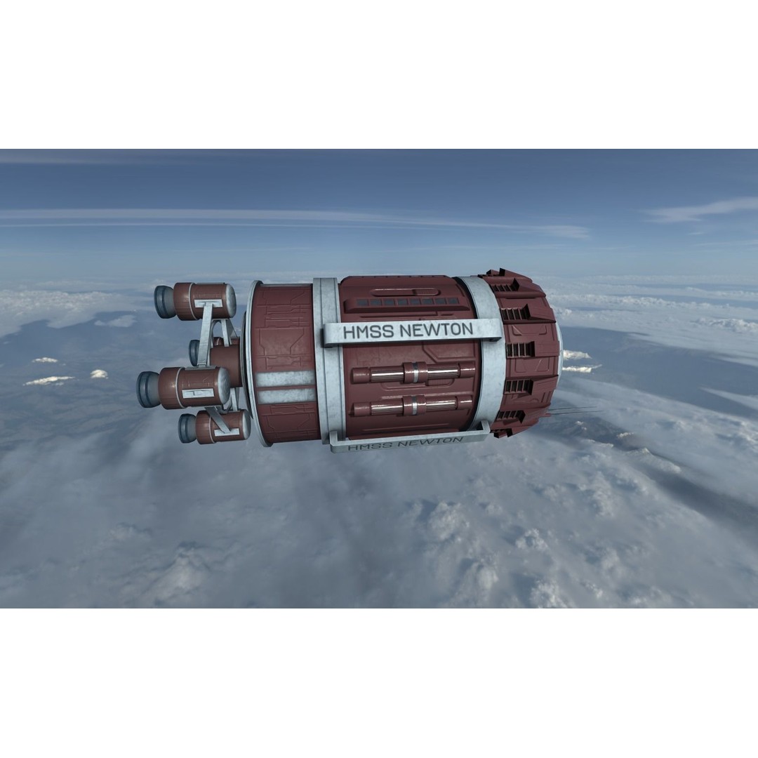 Shuttle Pod 3D Model – Low Poly Spacecraft with PBR Textures, FBX - View 9