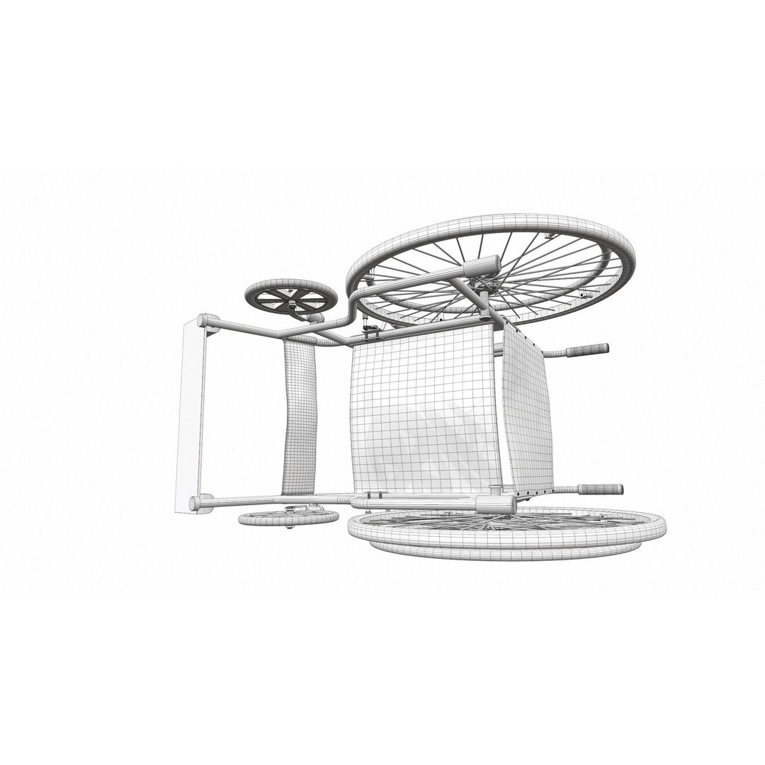 Wheelchair 3D Model – PBR Textured Medical Asset, FBX, OBJ - View 17