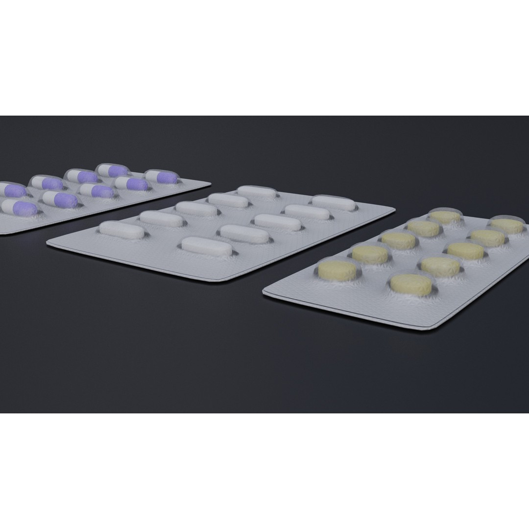 Medicine Pill 3D Model – Low Poly PBR Asset for Healthcare - View 6