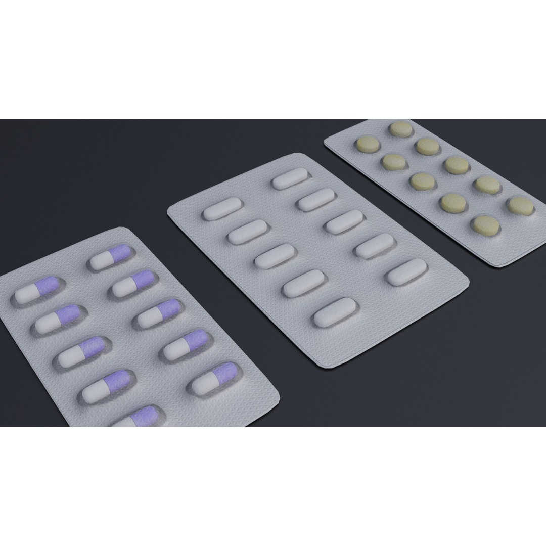 Medicine Pill 3D Model – Low Poly PBR Asset for Healthcare - View 7