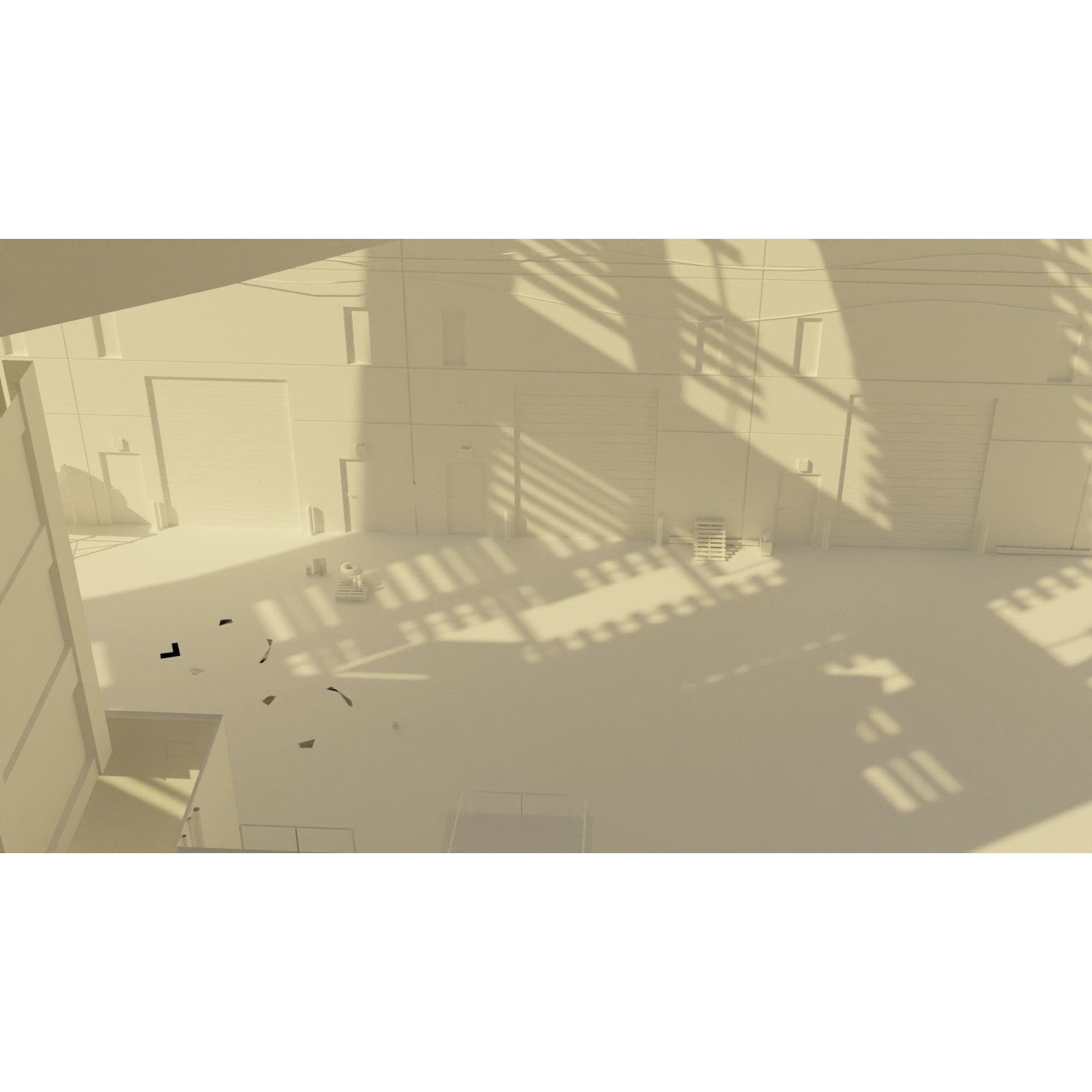 Garage Alleyway - Low-Poly Game-Ready 3D Model - View 7