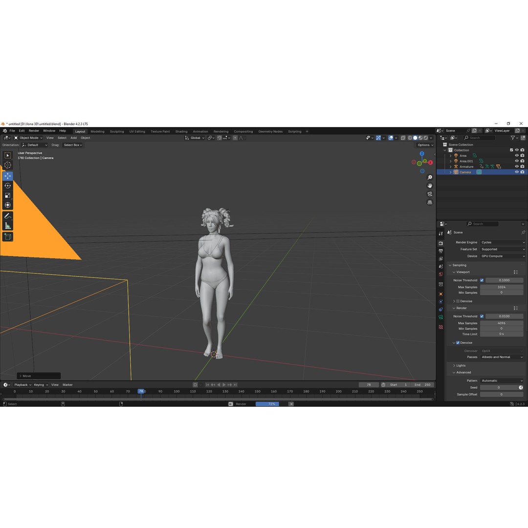 Lolita 3D Model – Low Poly Female Character, Rigged & PBR