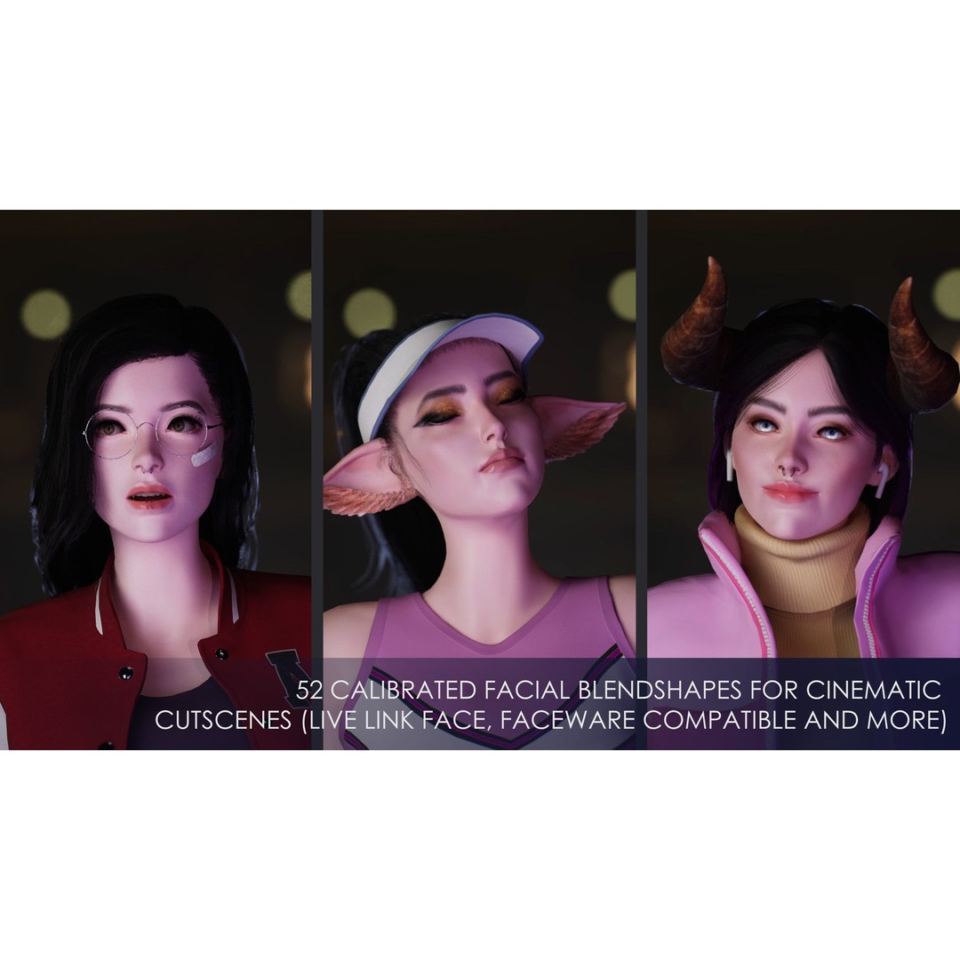 Casual Wear Girls 3D Model – Realistic Stylized Character Pack, FBX - View 17