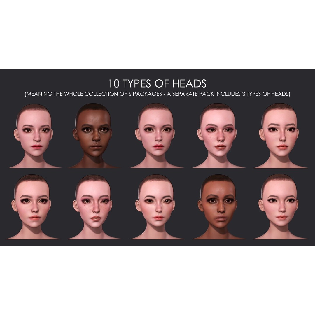 Casual Wear Girls 3D Model – Realistic Stylized Character Pack, FBX - View 22
