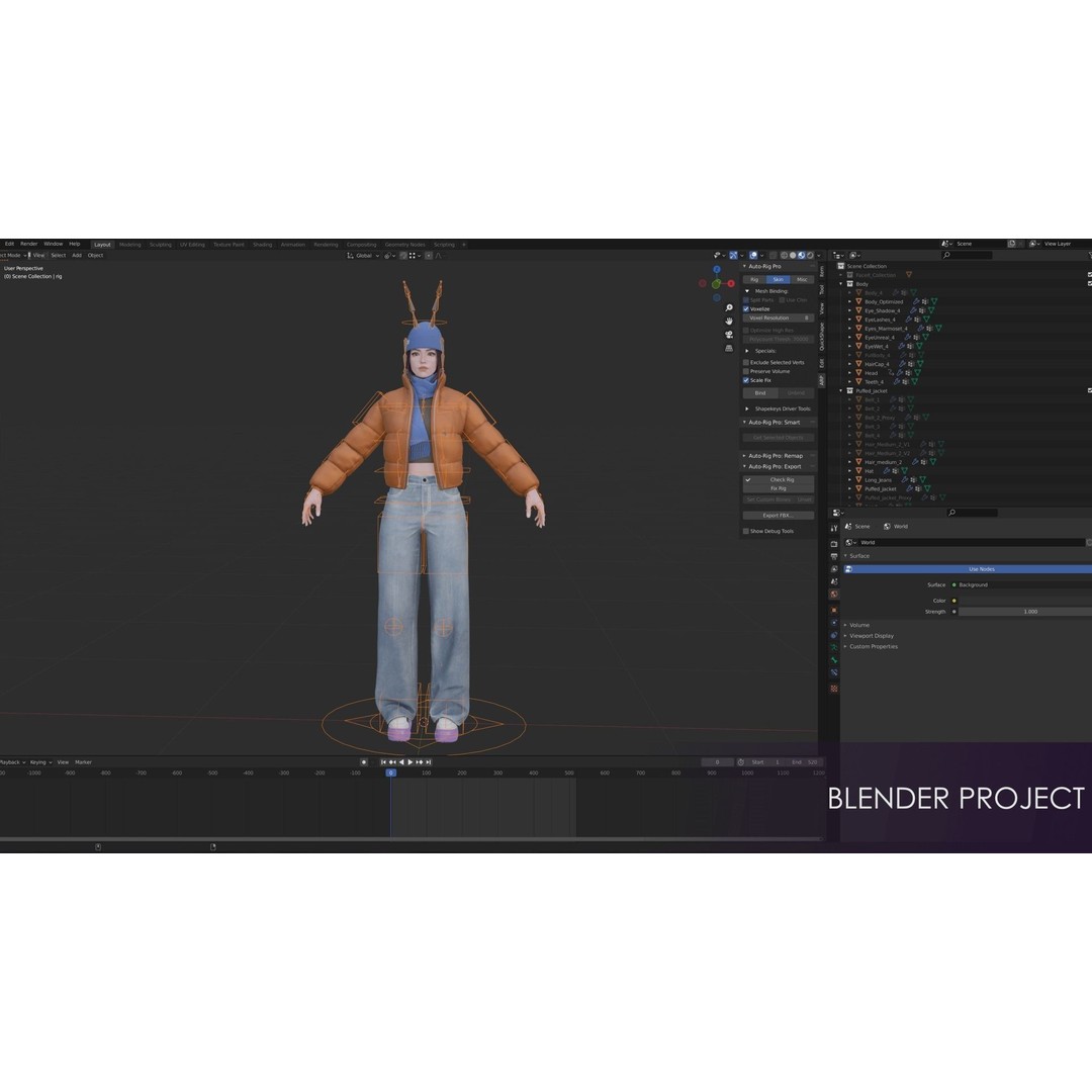Casual Wear Girls 3D Model – Realistic Stylized Character Pack, FBX - View 25