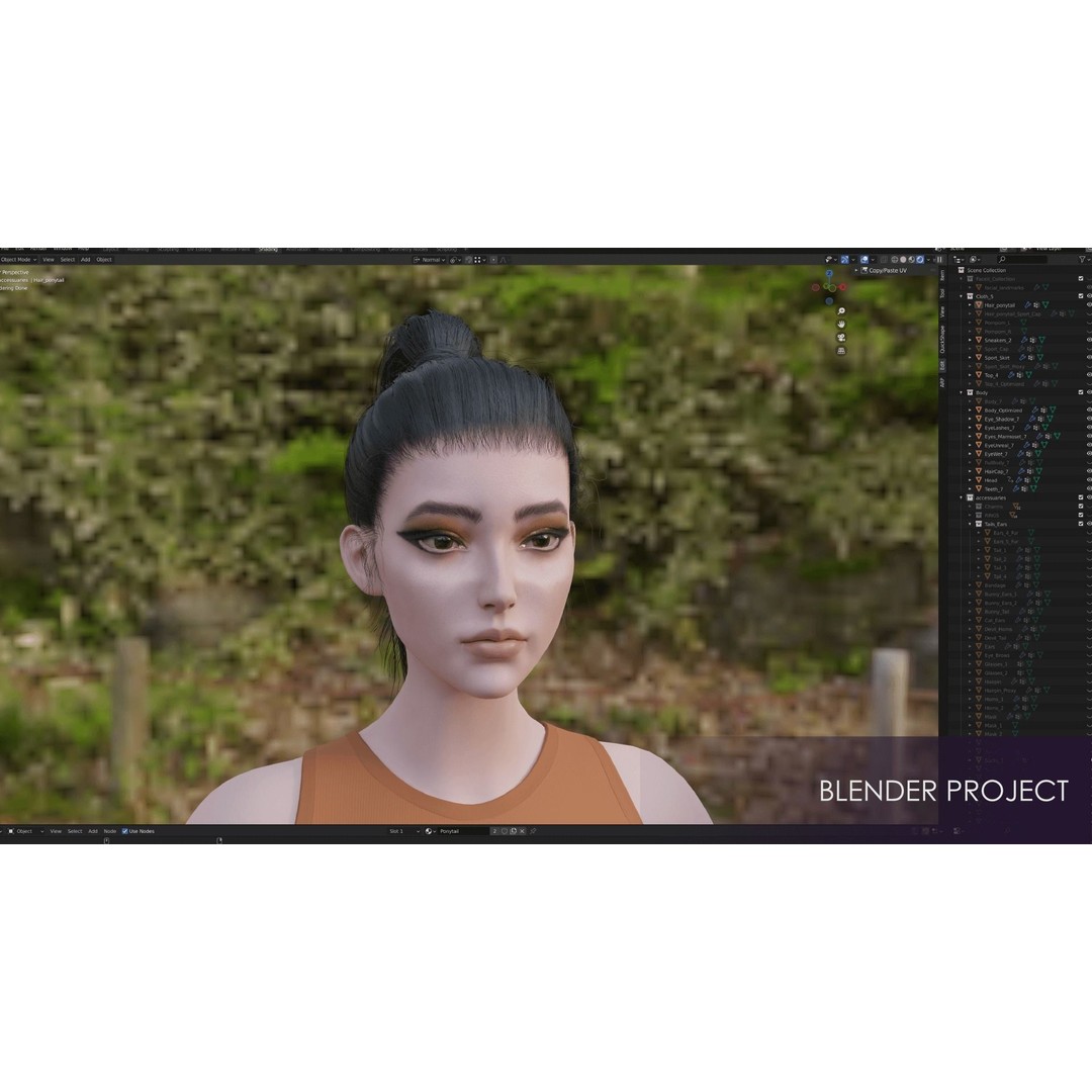 Casual Wear Girls 3D Model – Realistic Stylized Character Pack, FBX - View 32