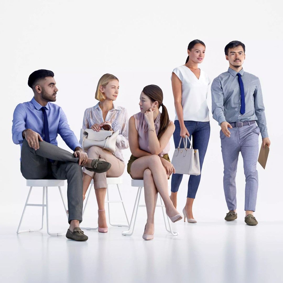 Business People 3D Model – Realistic Characters, Vray & Corona Formats - View 2
